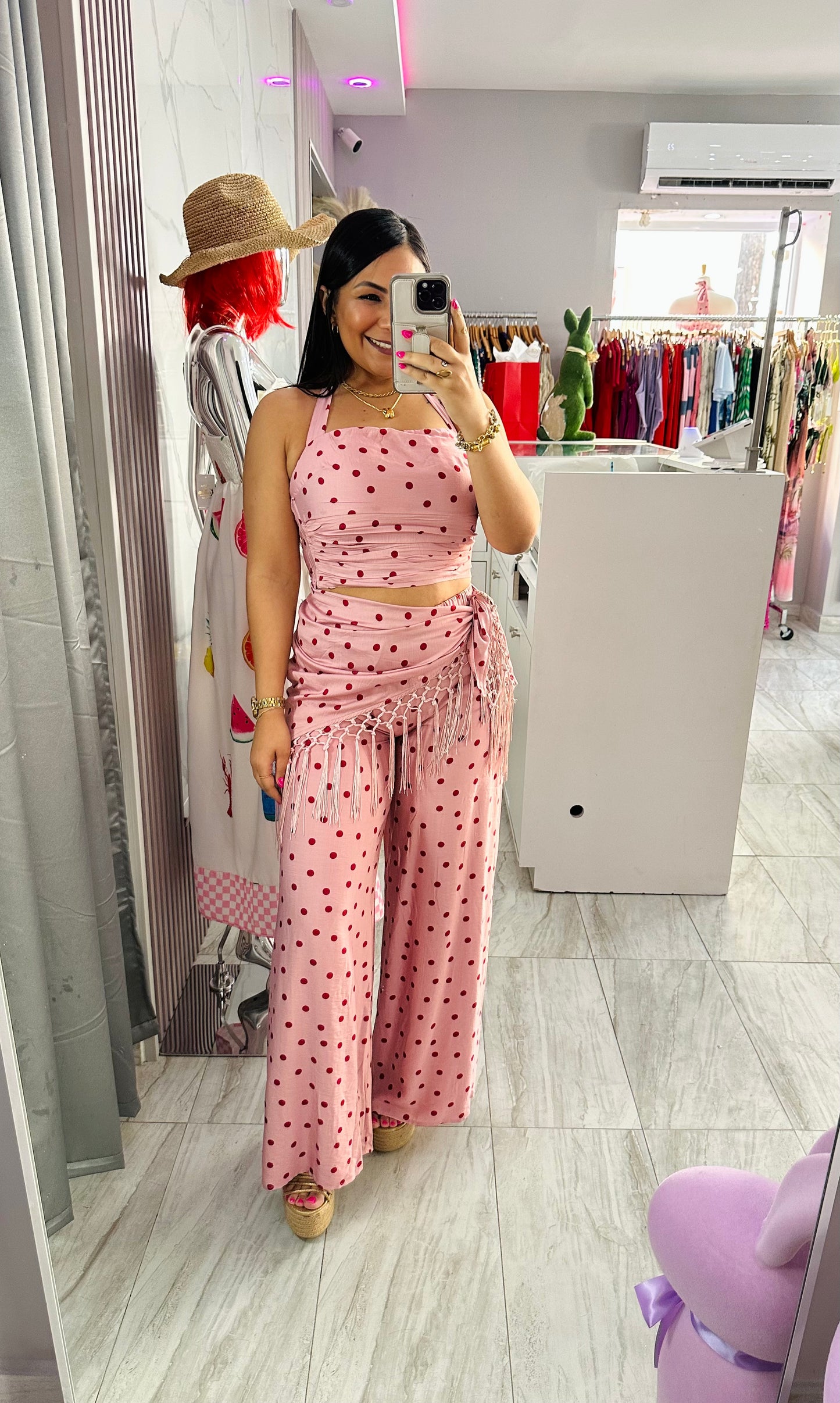 PINK & RED POLKA SET (3 piezas)