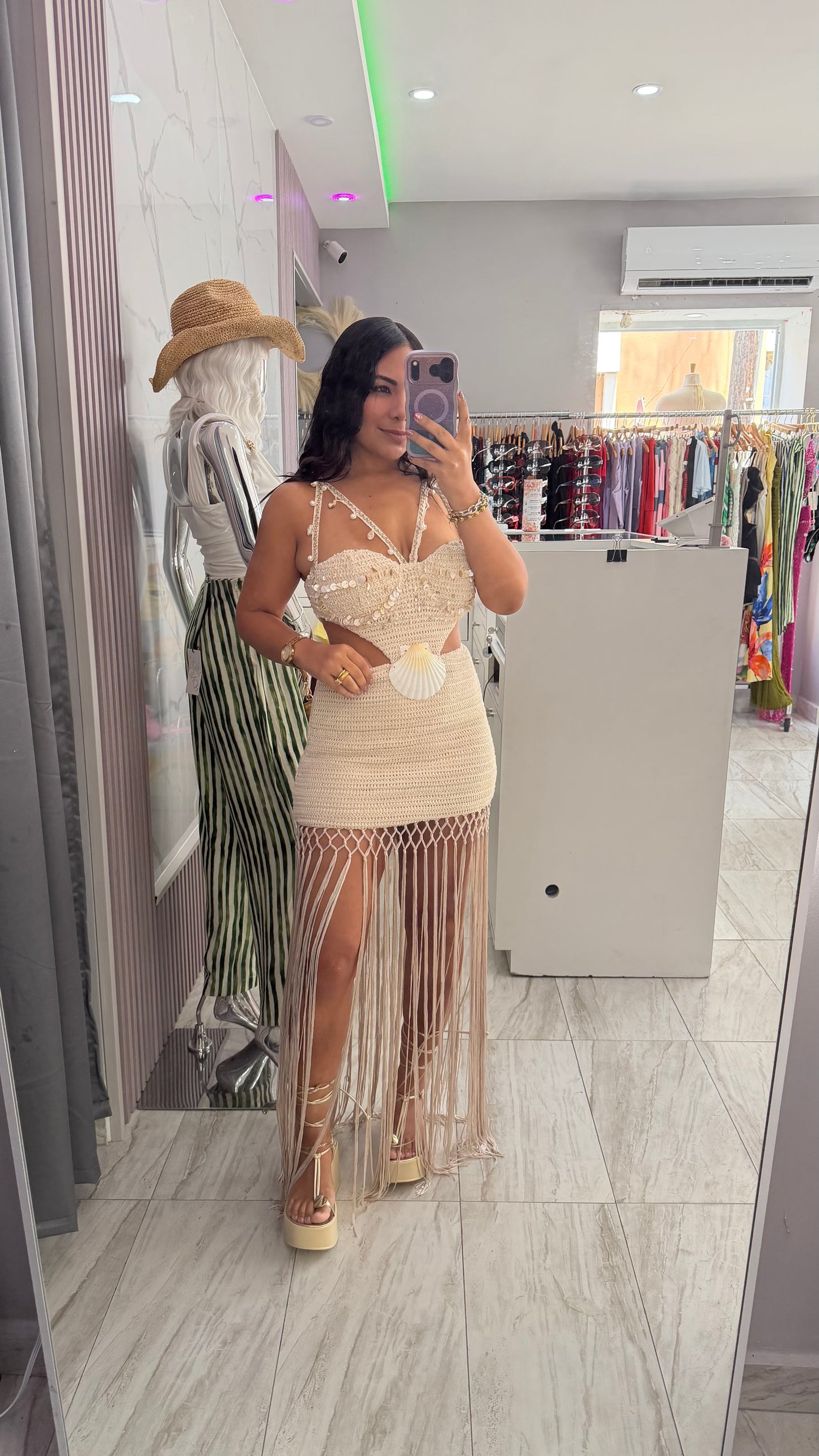 SEASHELL CROCHET DRESS