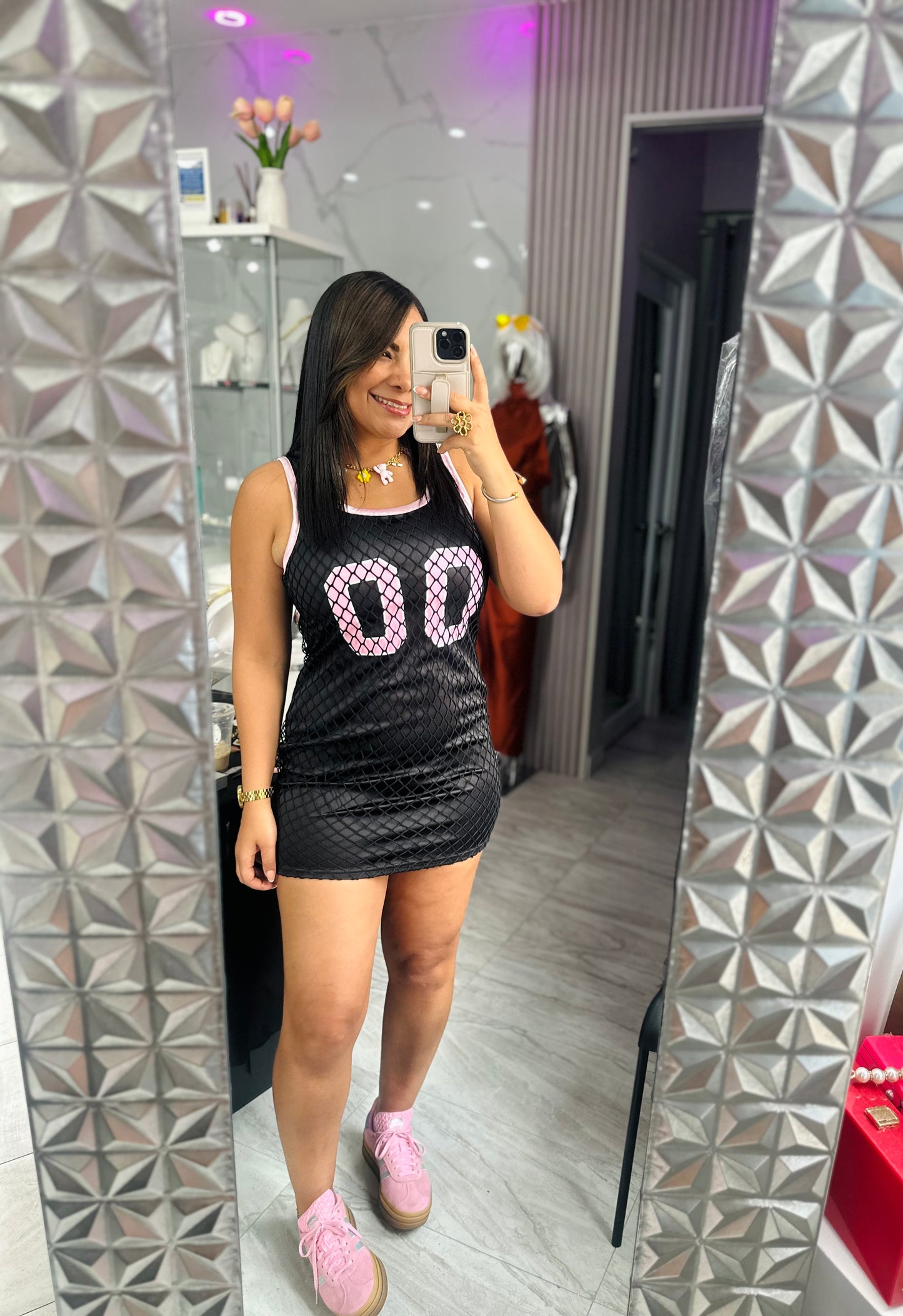JERSEY BLACK MINI DRESS