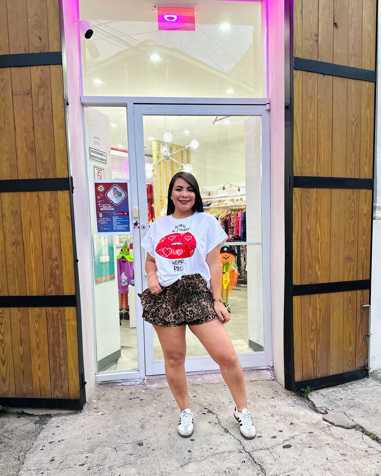 BUBBLE LEOPARD SKORT