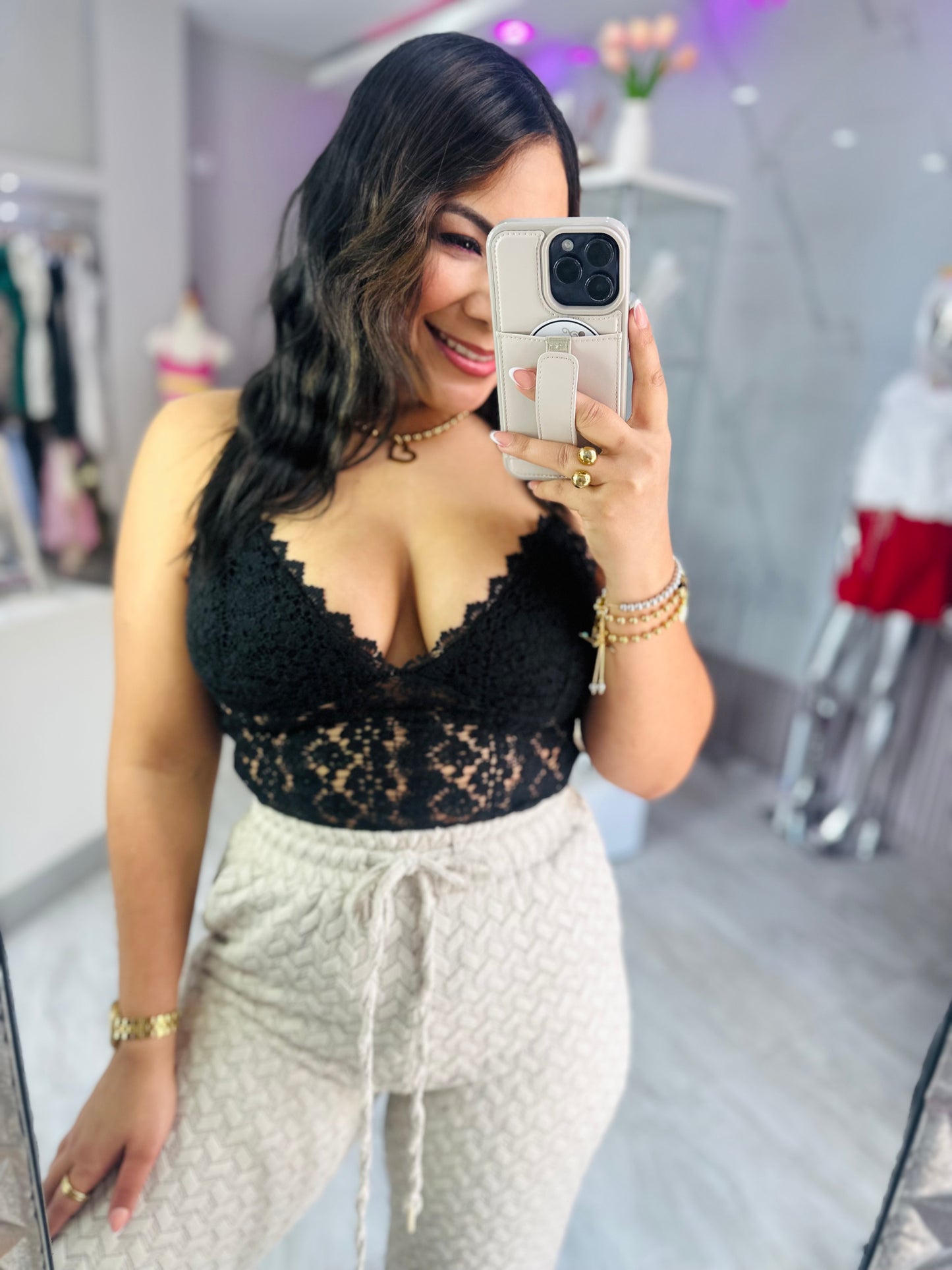 LACE BLACK BODYSUIT