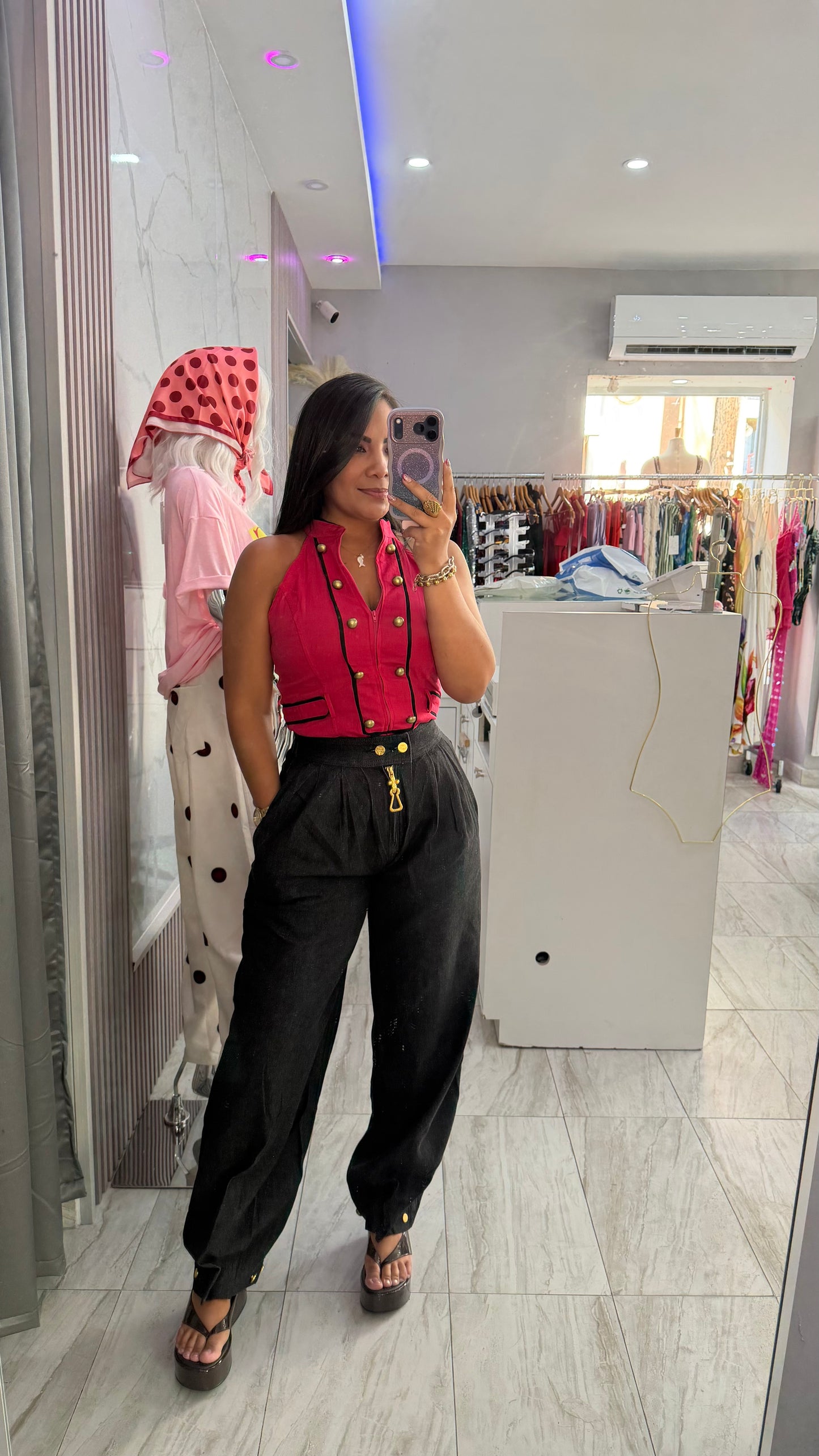 DARK DENIM BALERINA PANT