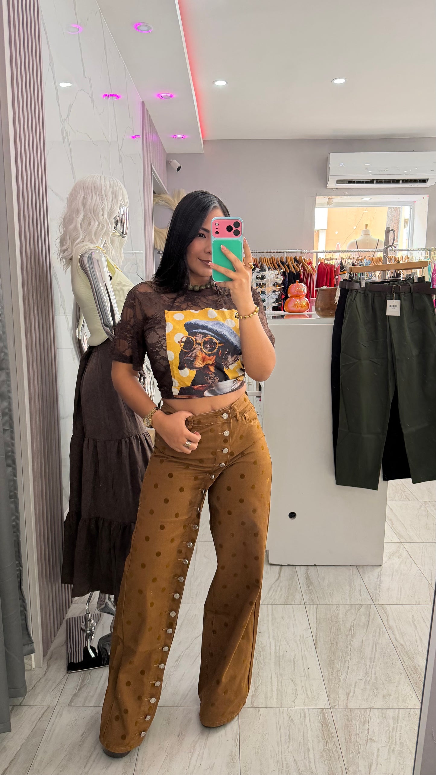 MOSTAZA POLKA JEANS