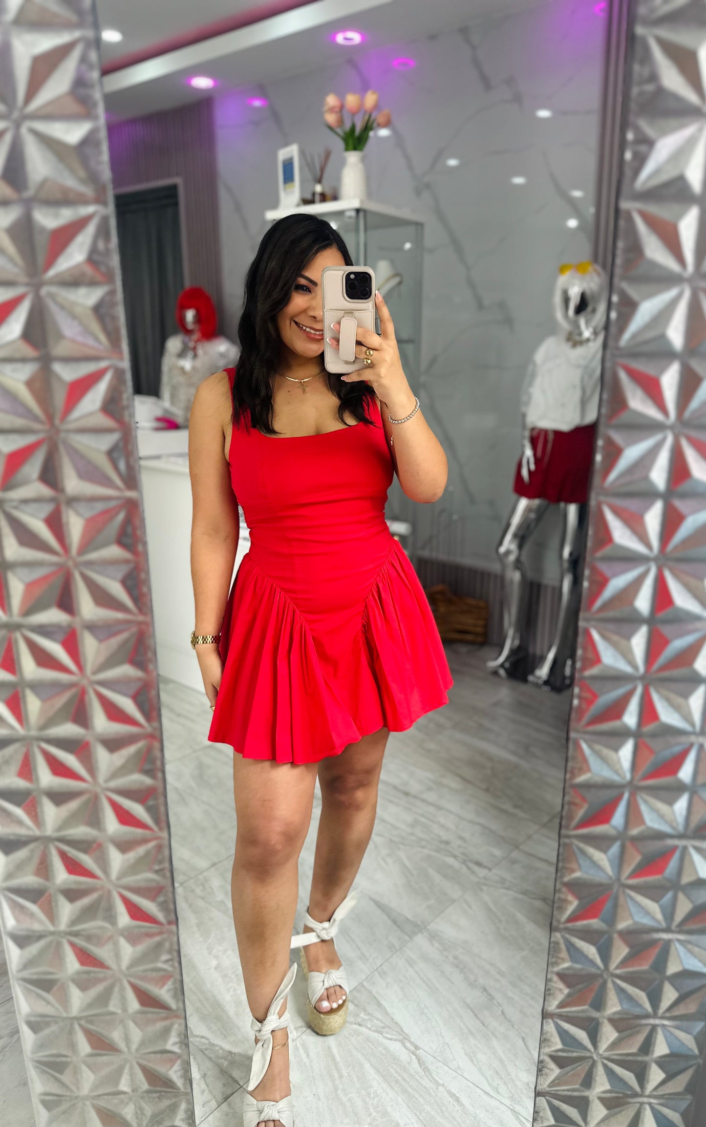 RED MINI DRESS
