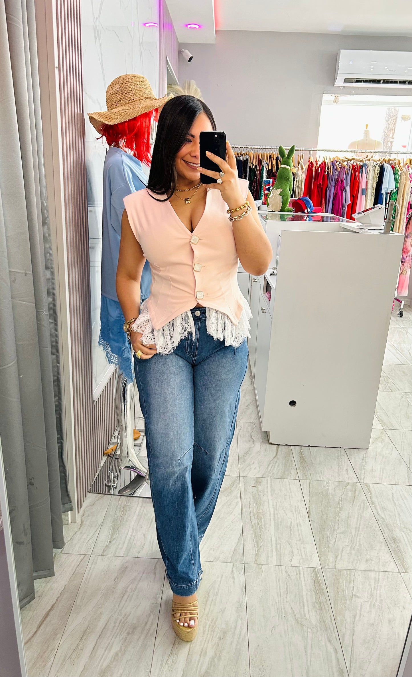 PASTEL VEST TOP BLUSH
