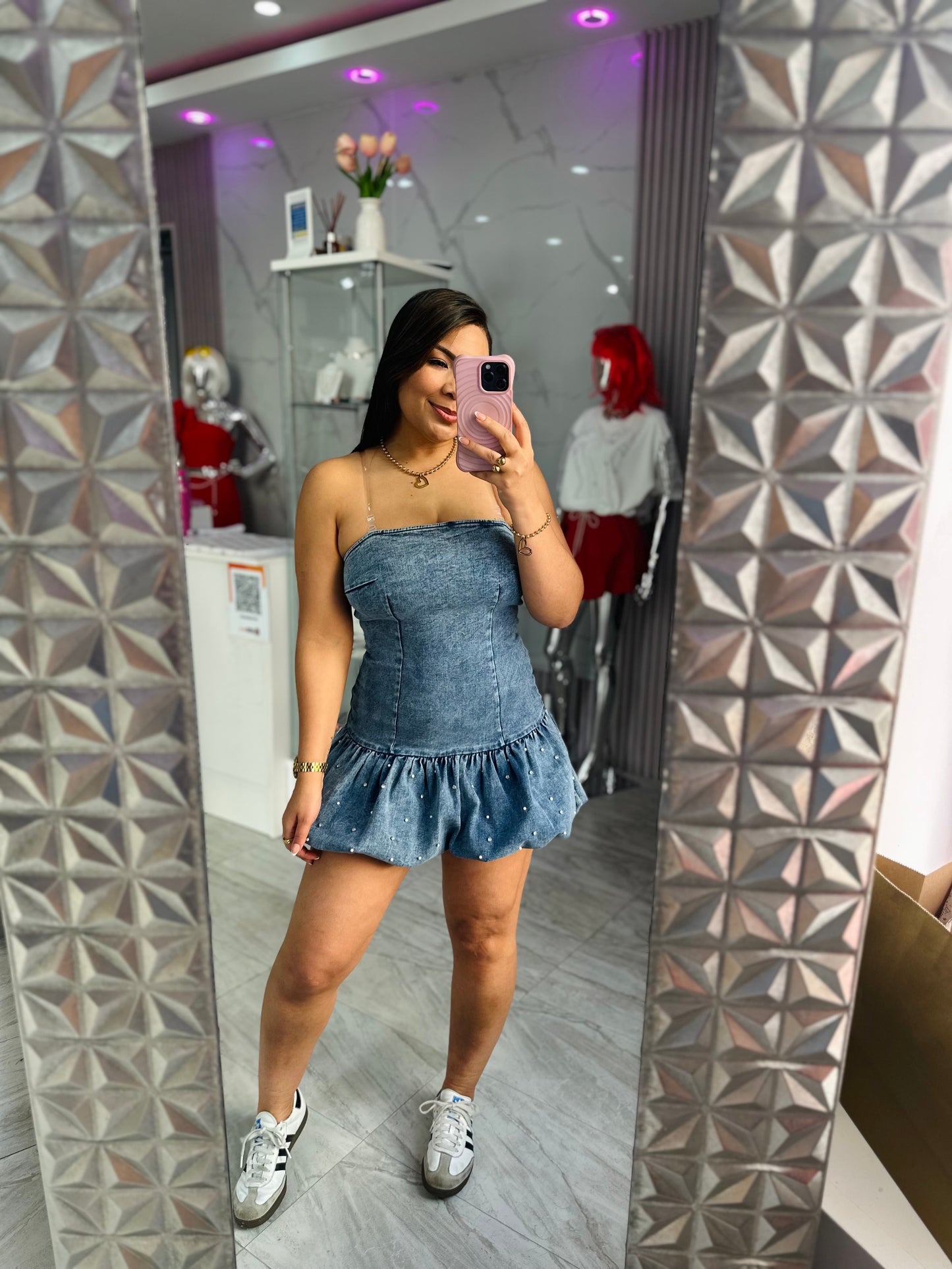 BUBBLR DENIM DRESS