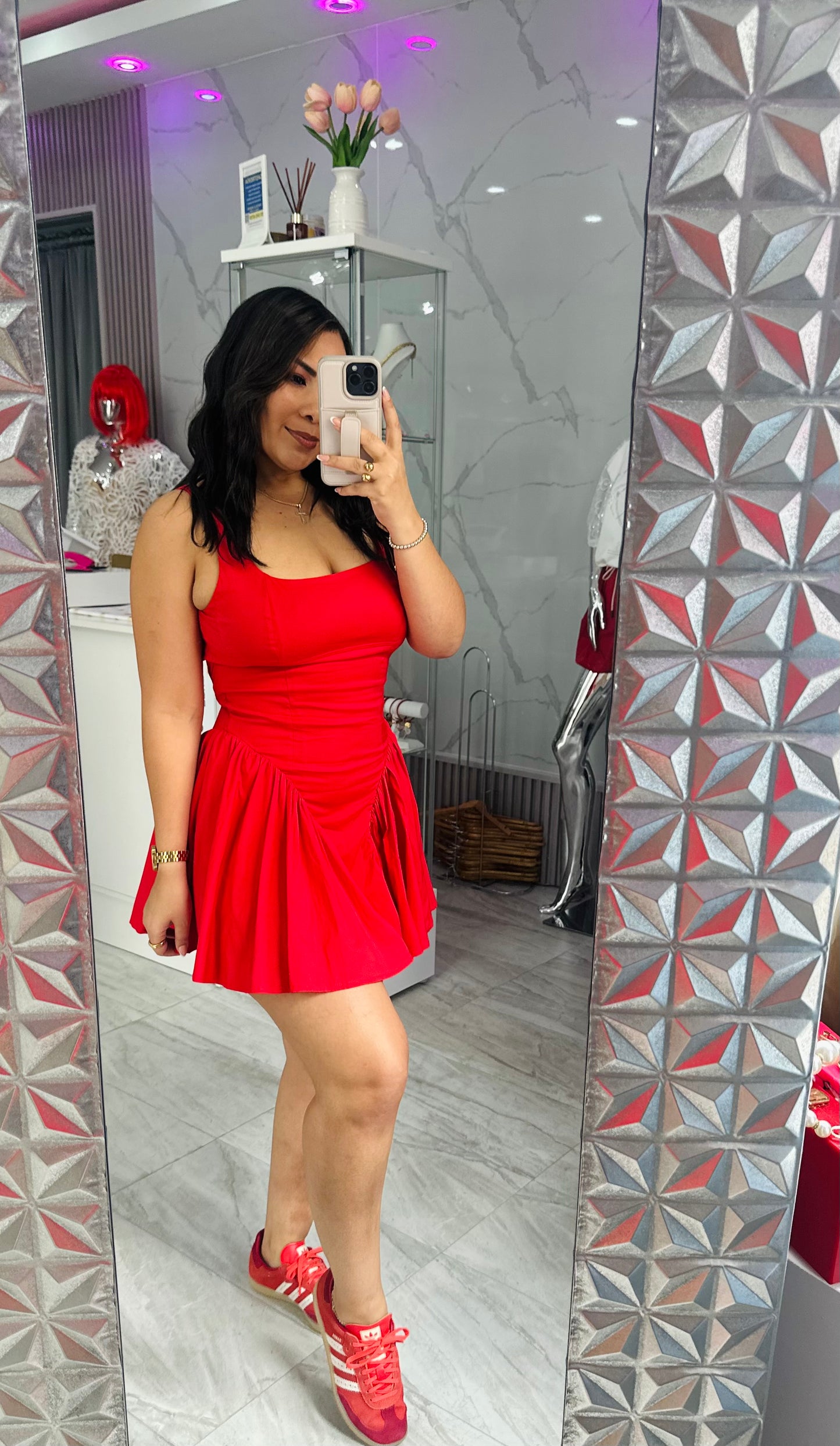 RED MINI DRESS