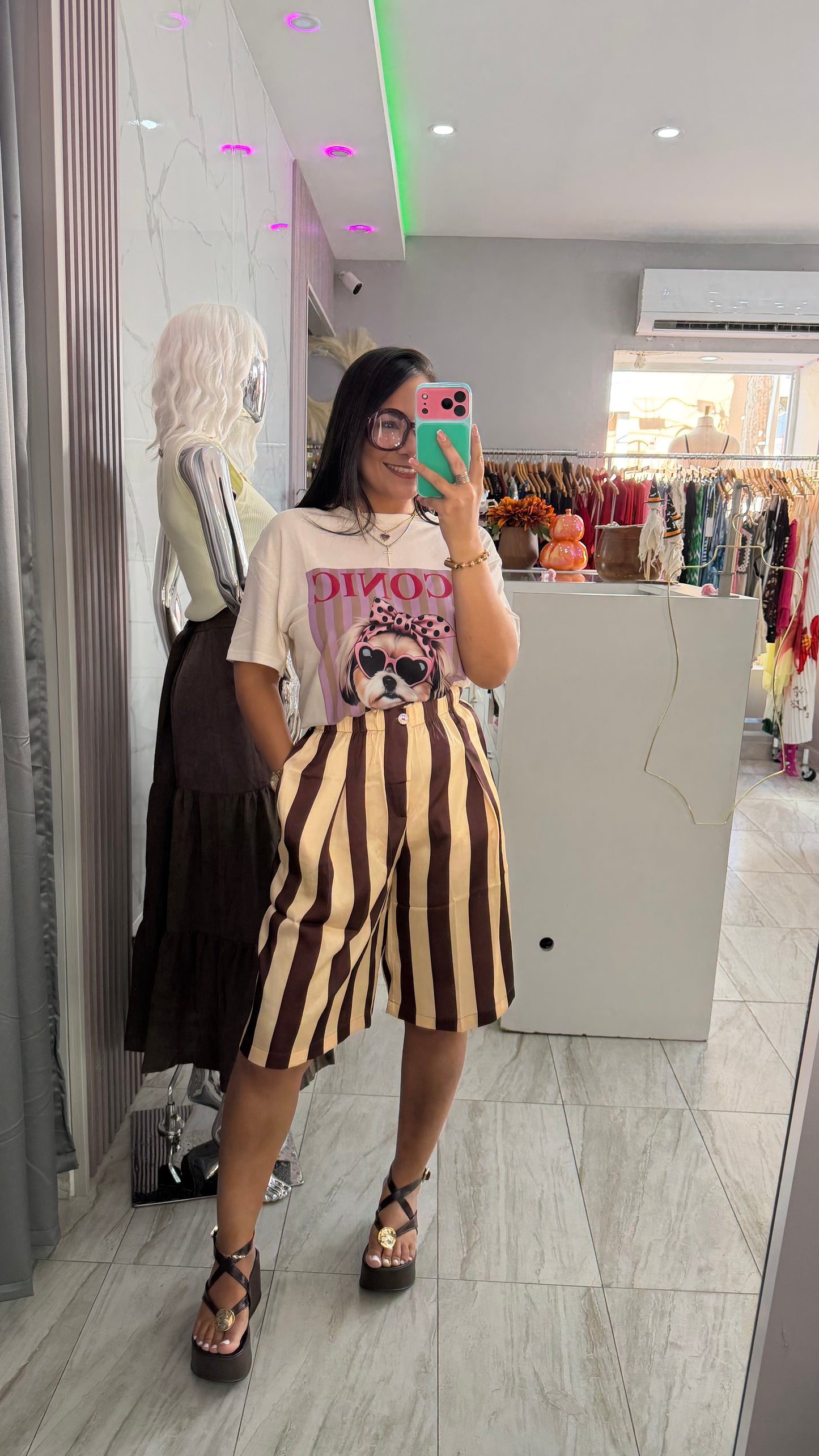 CREAM CHOCALATE SATIN PANT