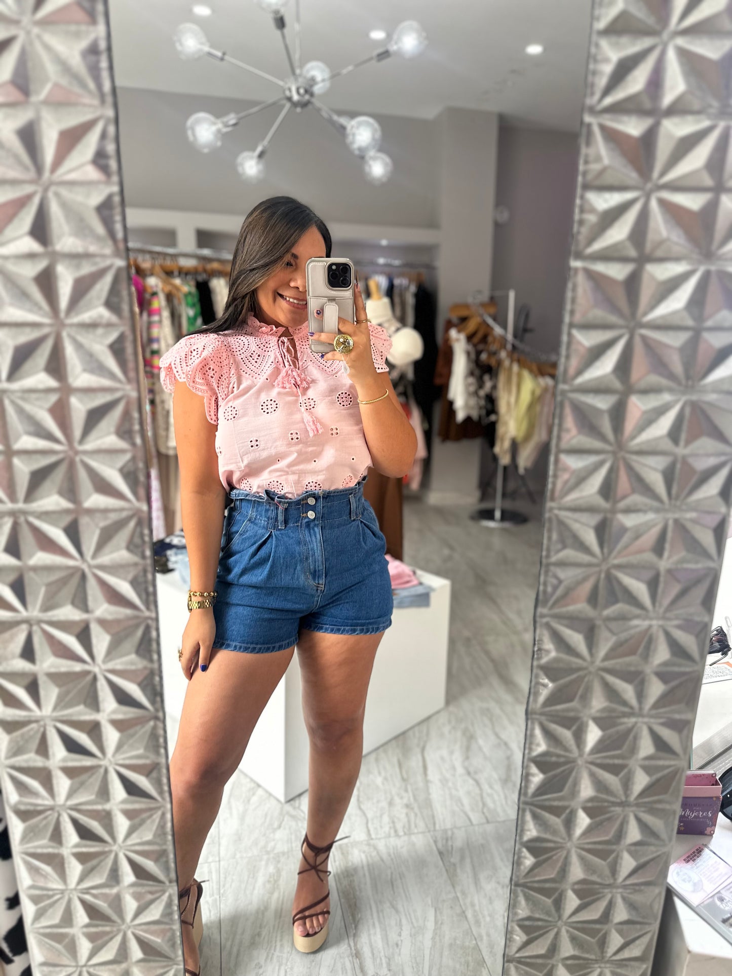 PINK NYLON TOP