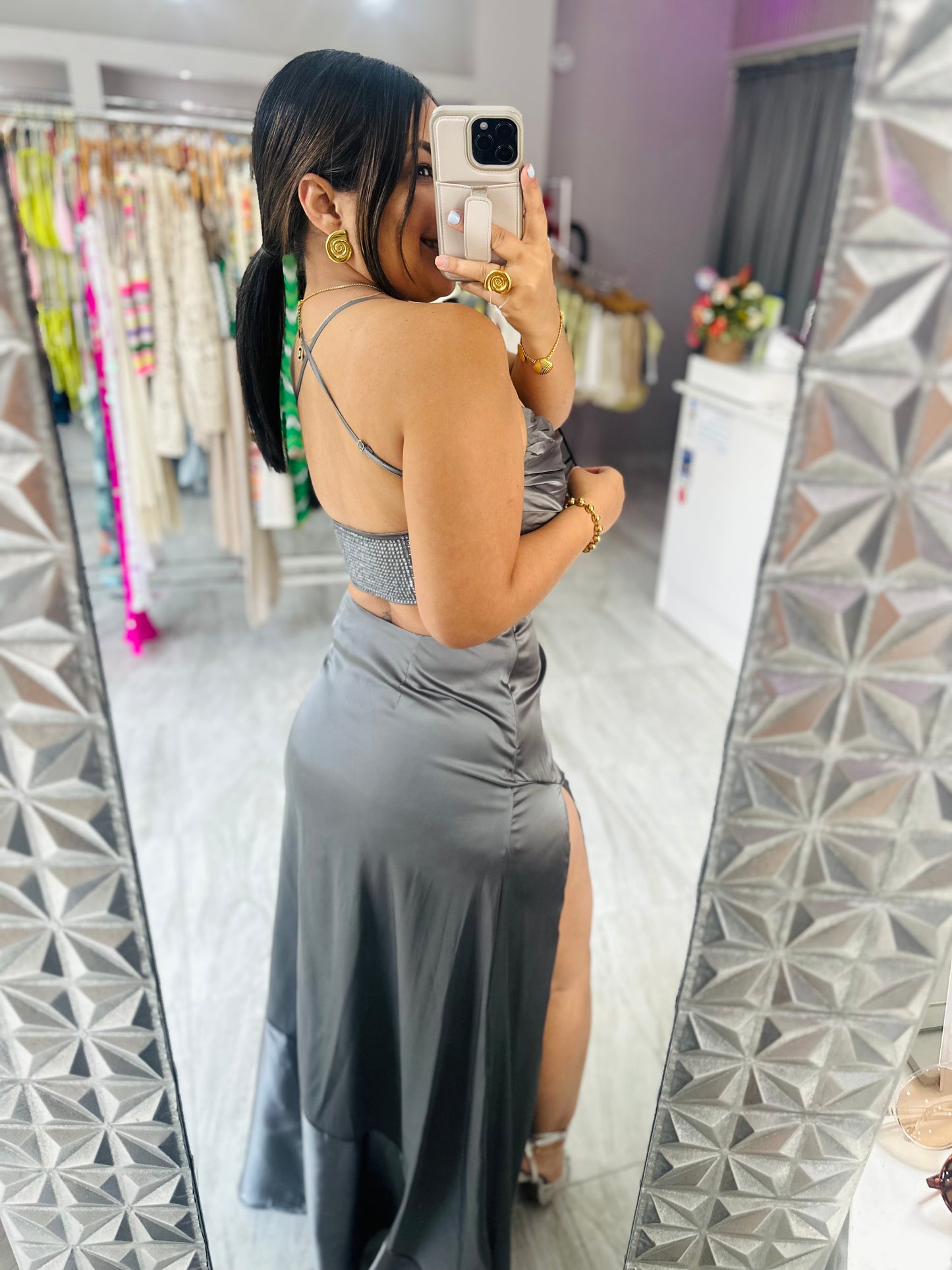 ELEGANT SATIN DRESS