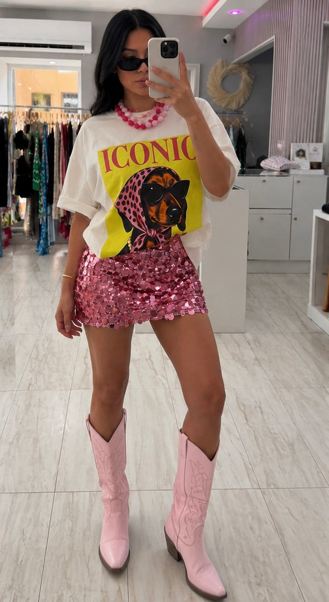 ICONIC DOGGY WHITE TOP (VIENE CON PAÑOLETA)