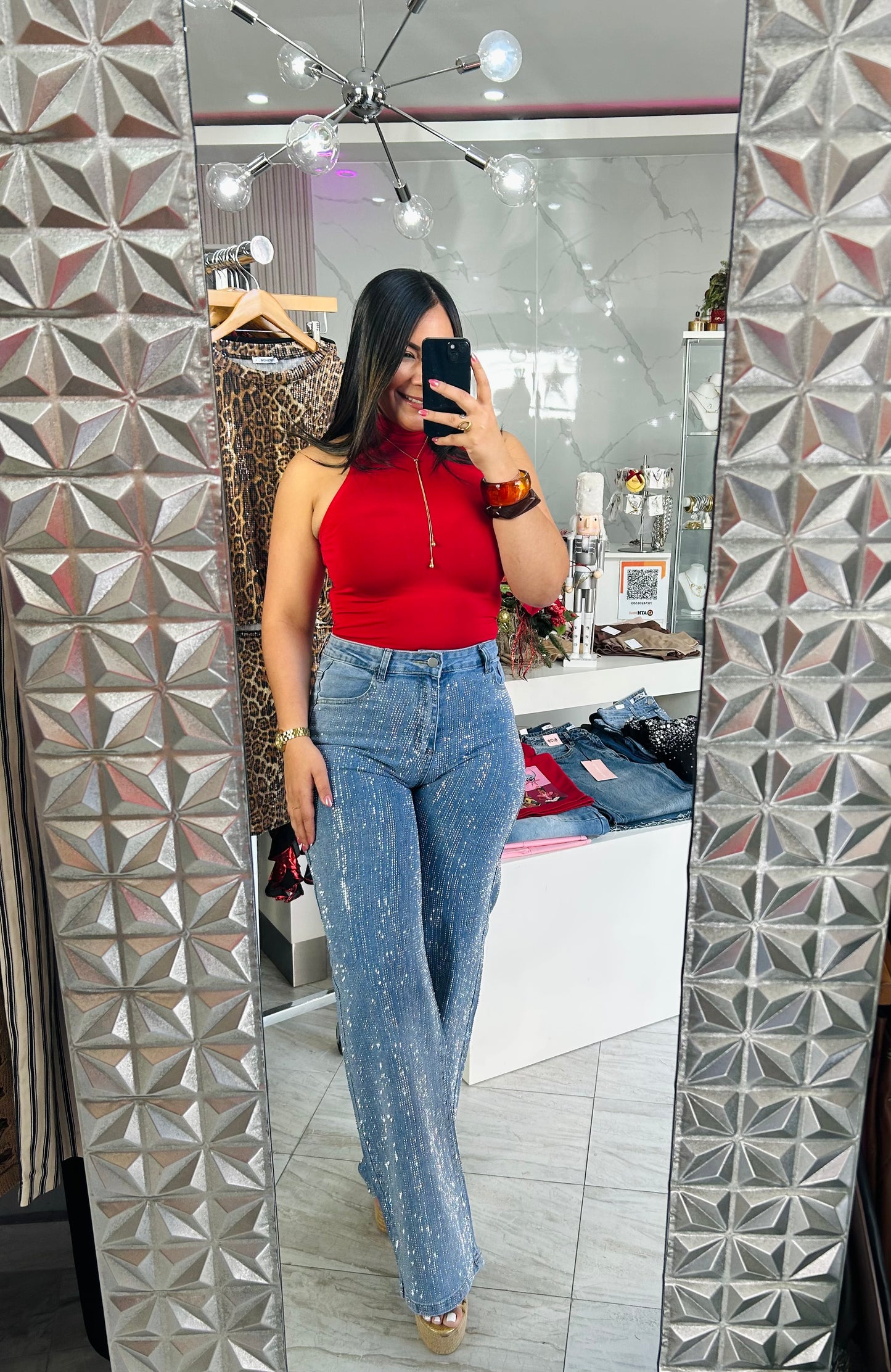 RED BODY SUIT