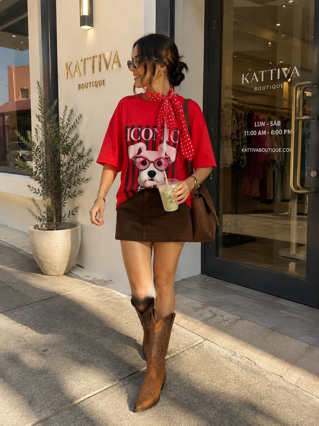 BROWN CORDUROY SKORT