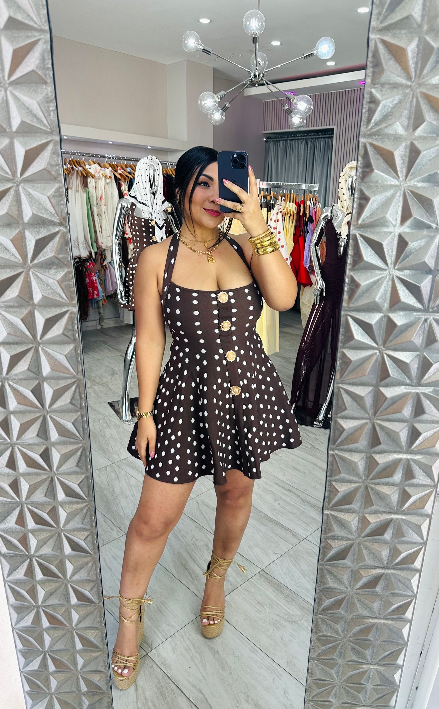 POLKA DOTS MINI DRESS