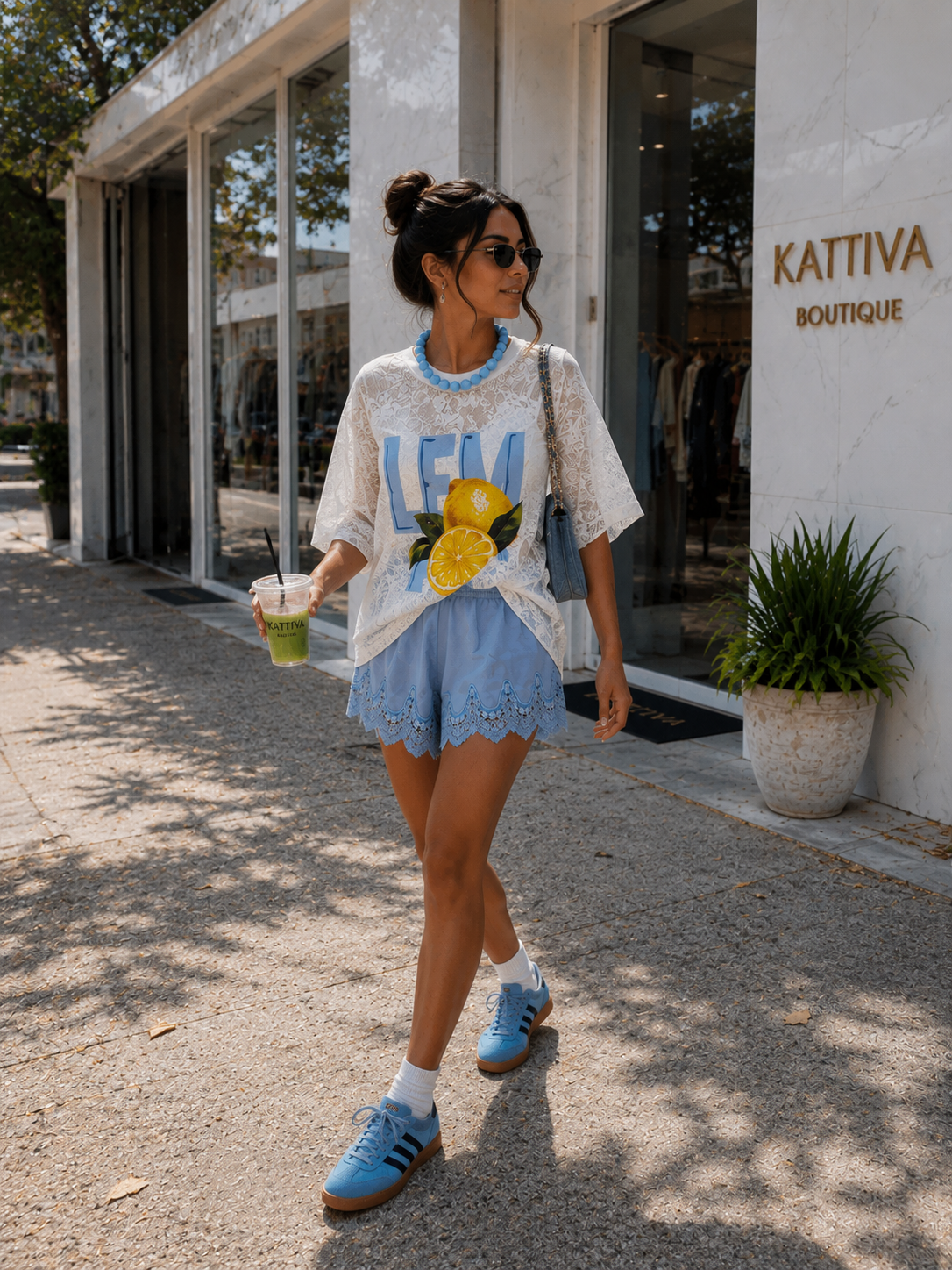 LEMON WHITE LACE TOP