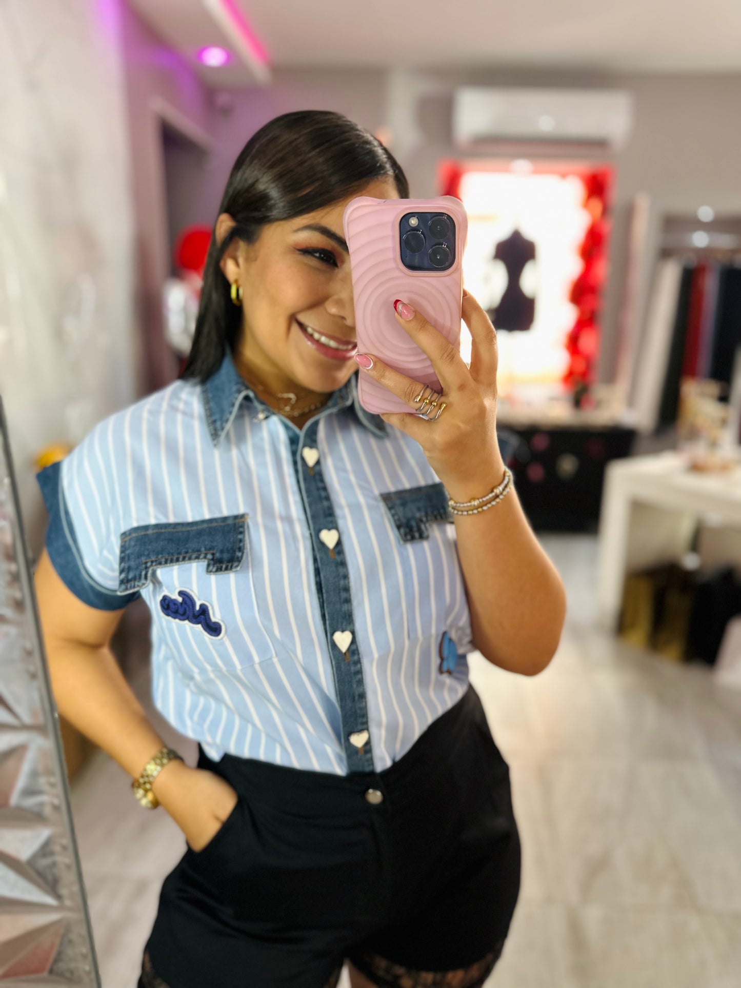 BLUE STRIPLE SHIRT