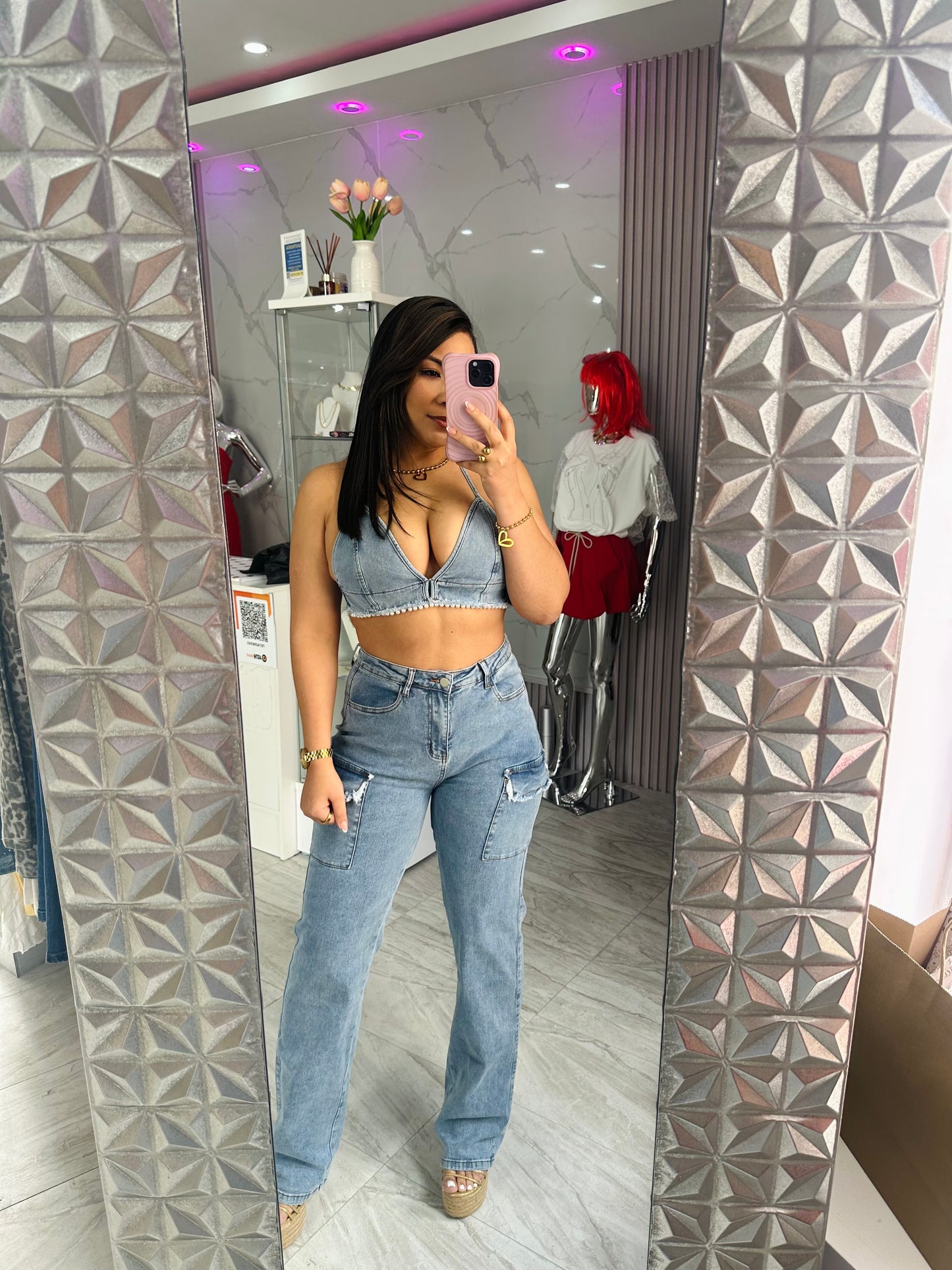 BRA DENIM SET