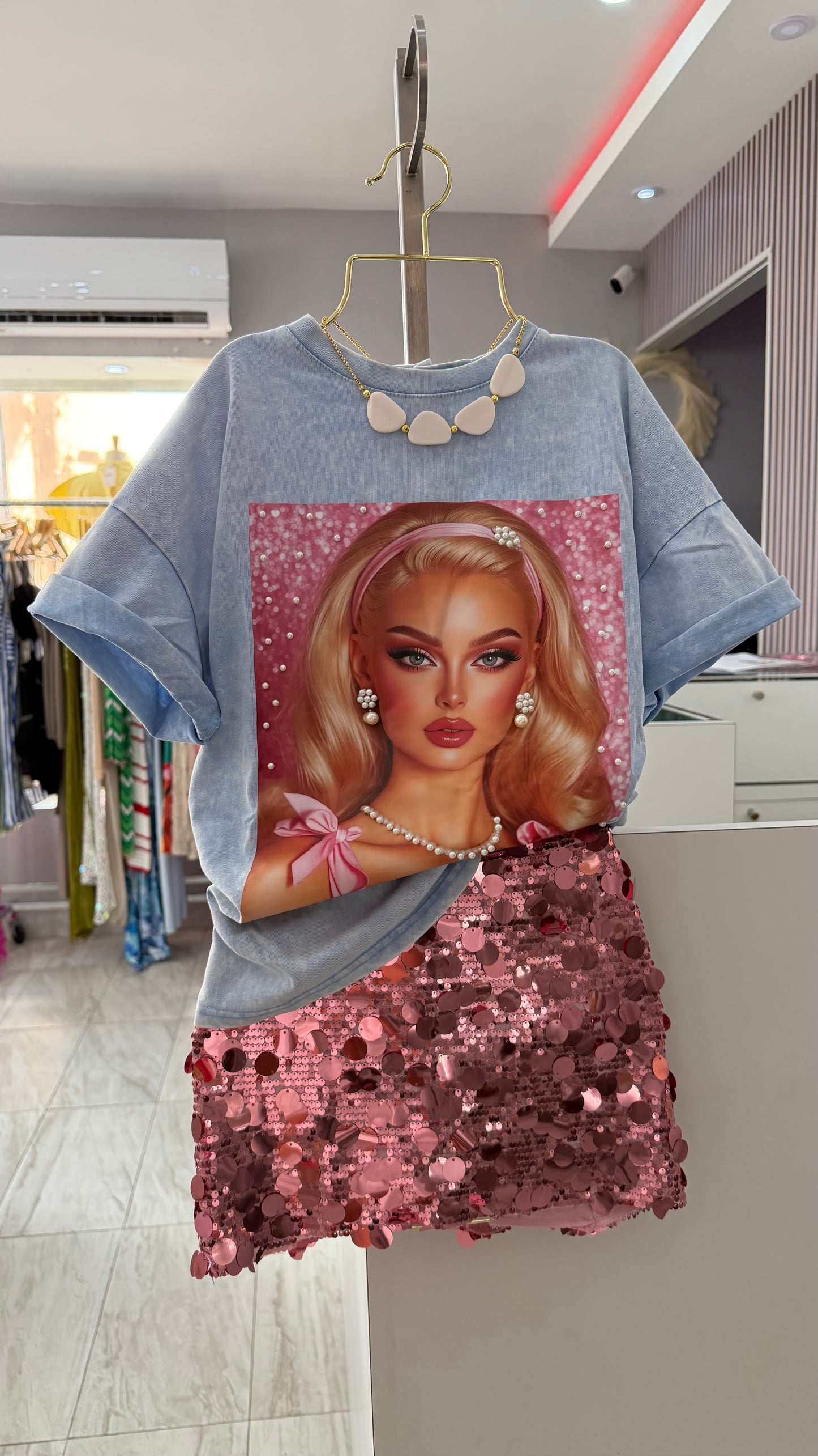 BARBIE BLUE GIRLY TOP