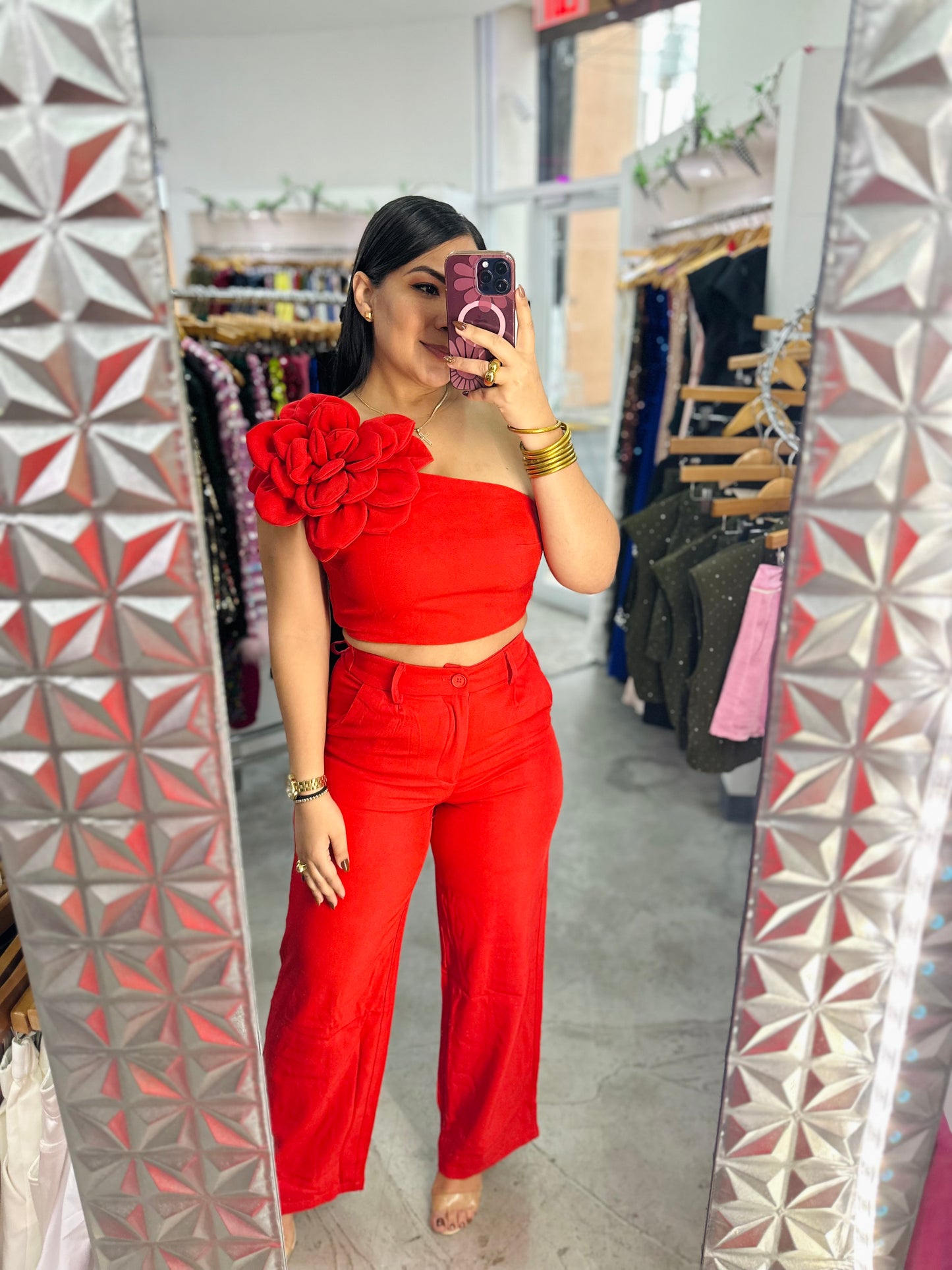 FLOWER BOMB RED SET