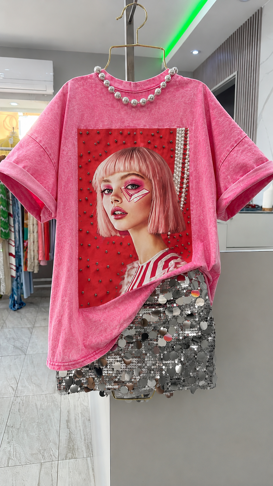 GIRLY PINK TOP