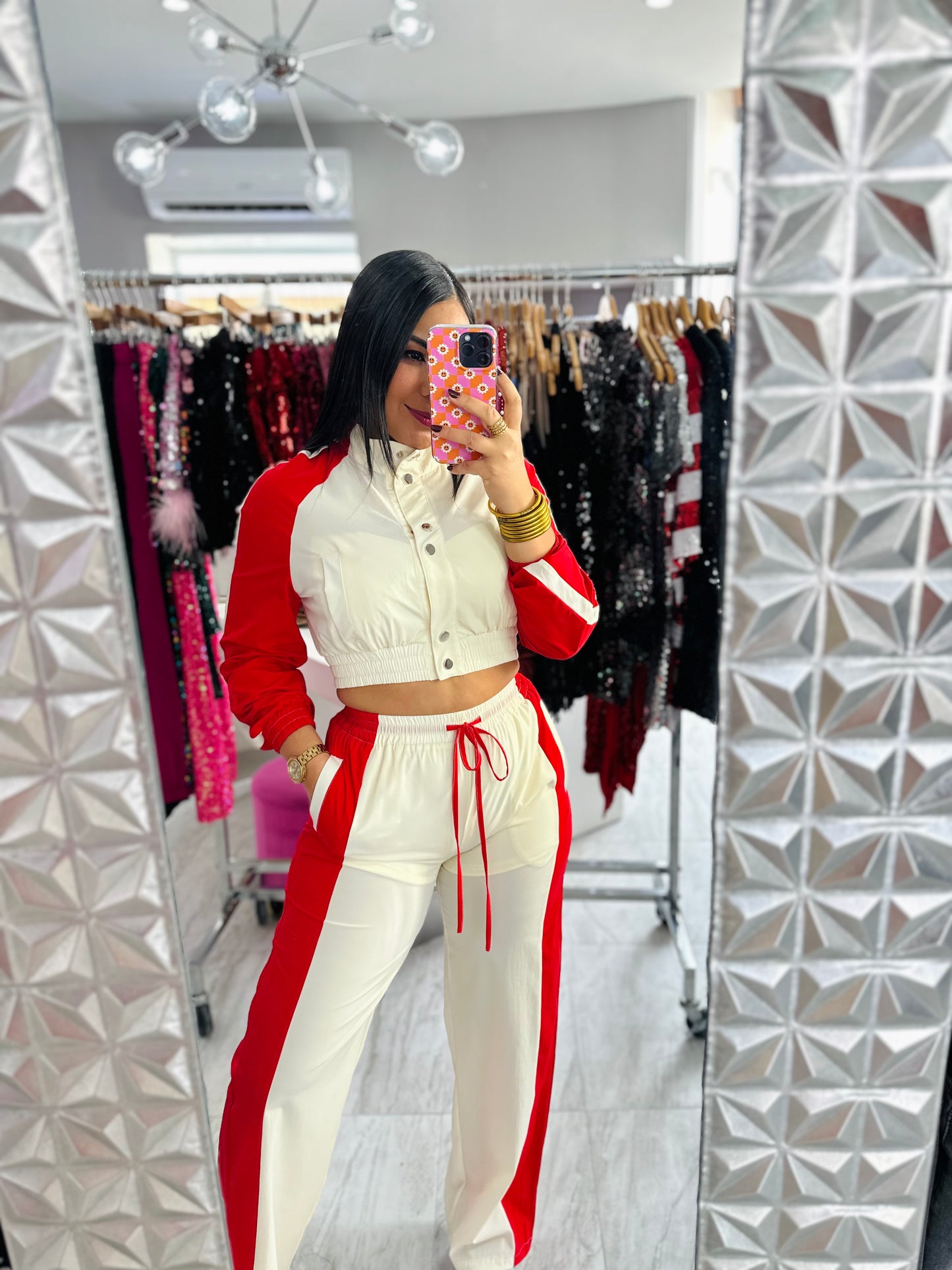 RED PANTS SETS