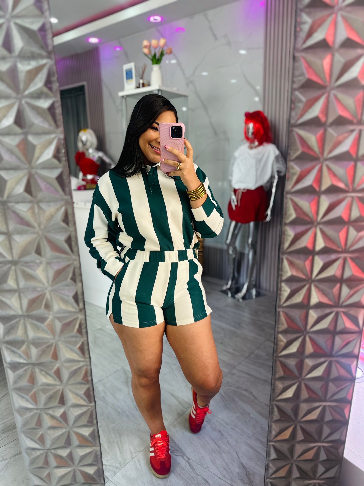 GREEN STRIPLE SET
