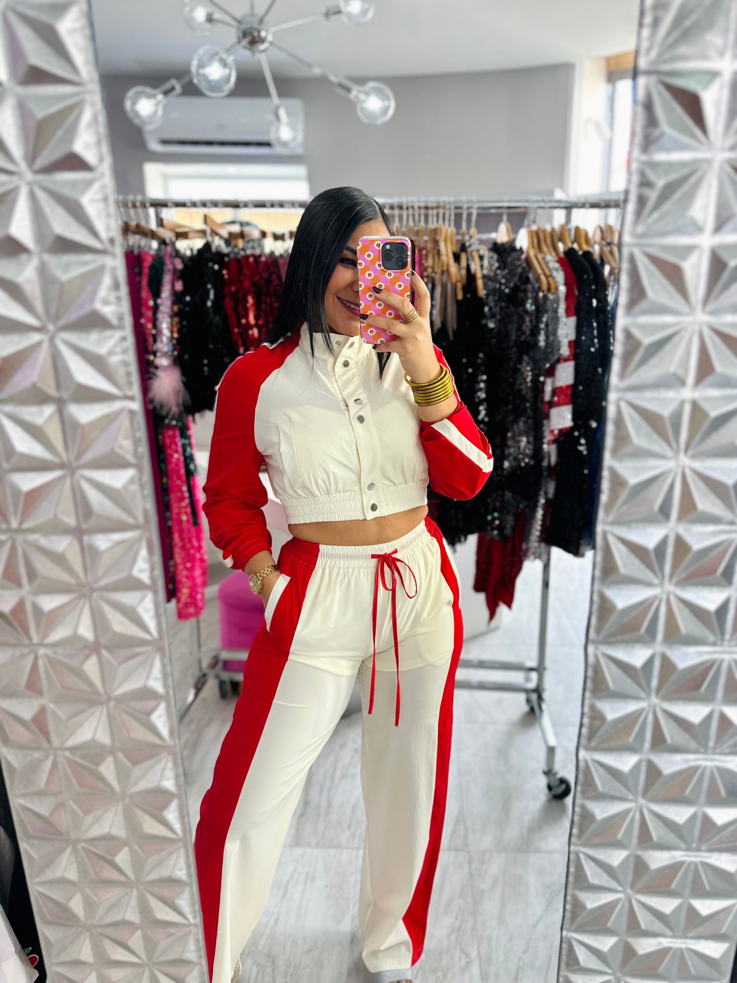 RED PANTS SETS