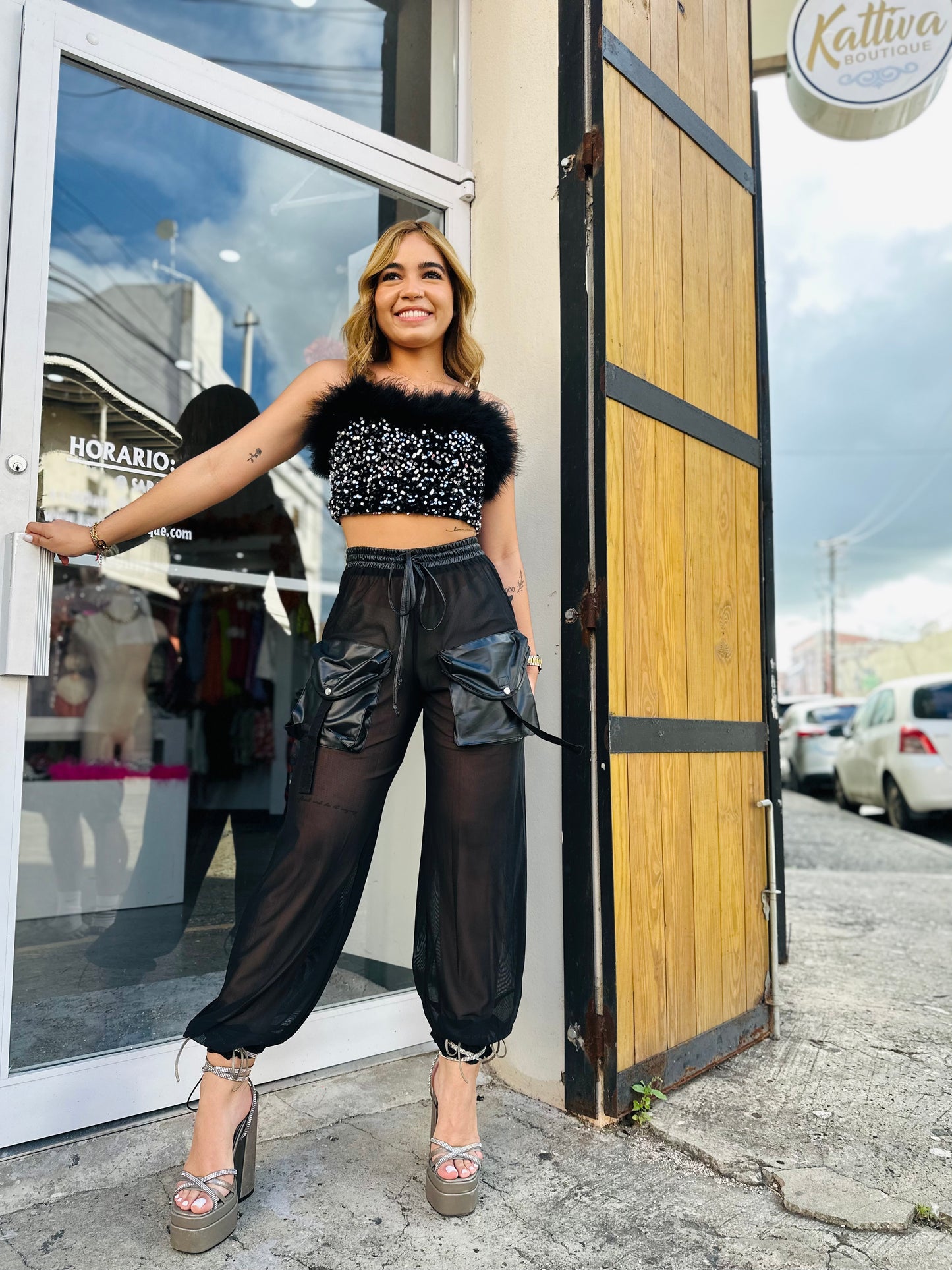 MESH CARGO PANTS