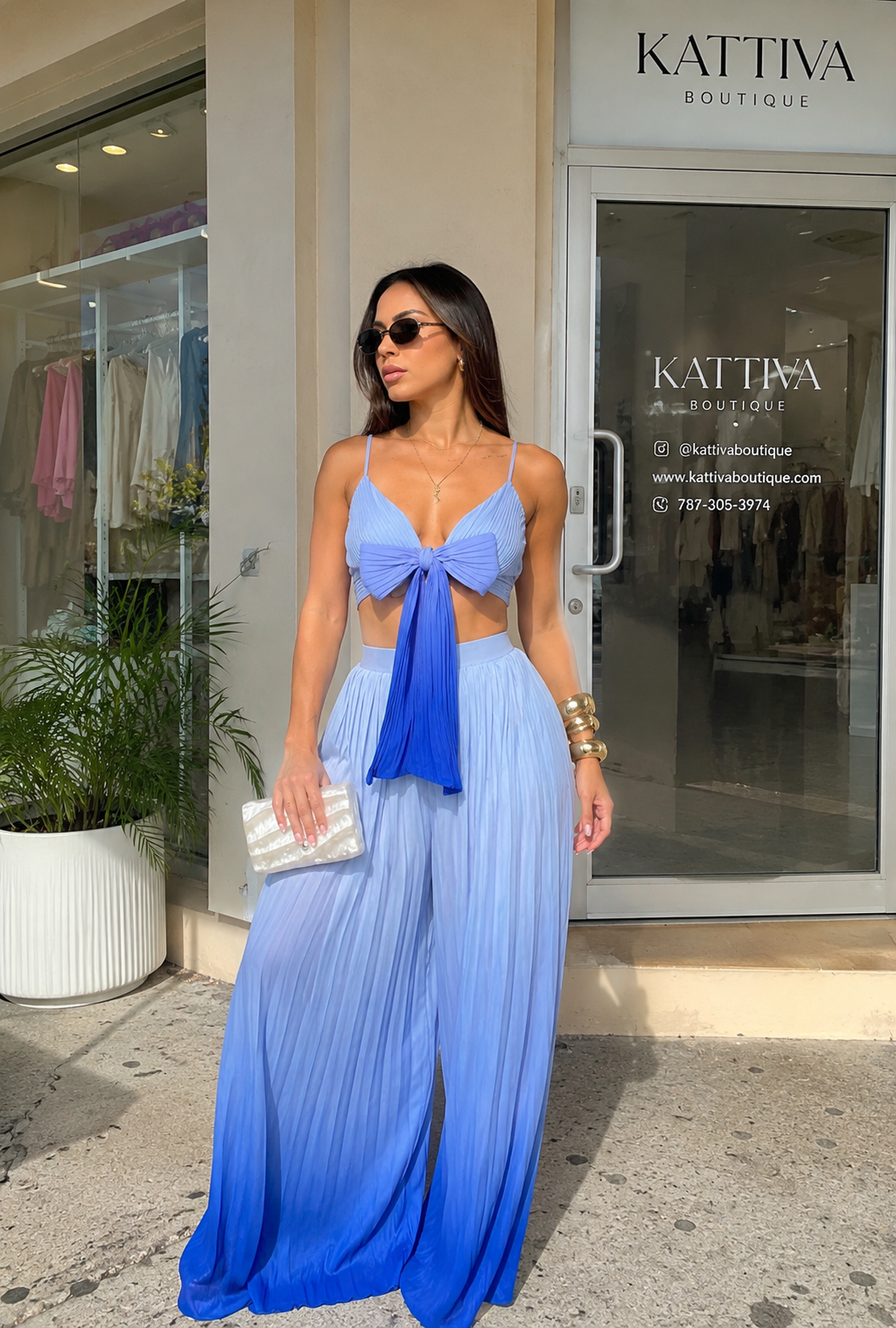 SKY BLUE PANT SET