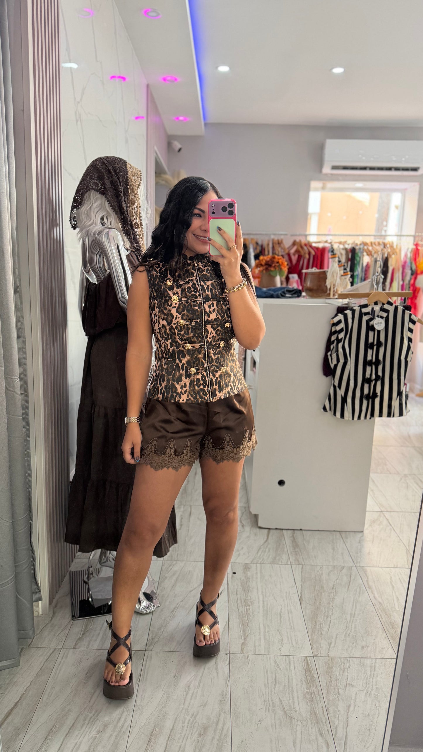 ANIMAL PRINT NAPOLEON TOP