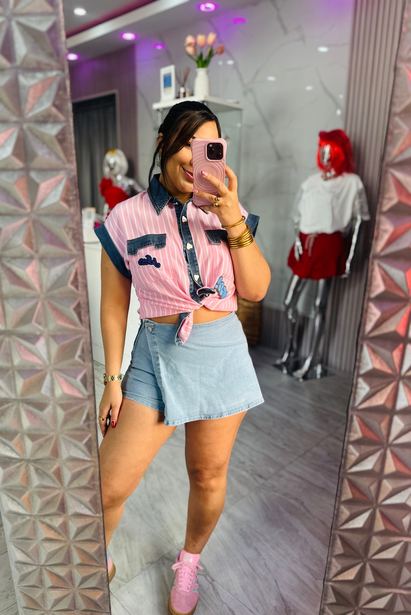 DENIM SKORT