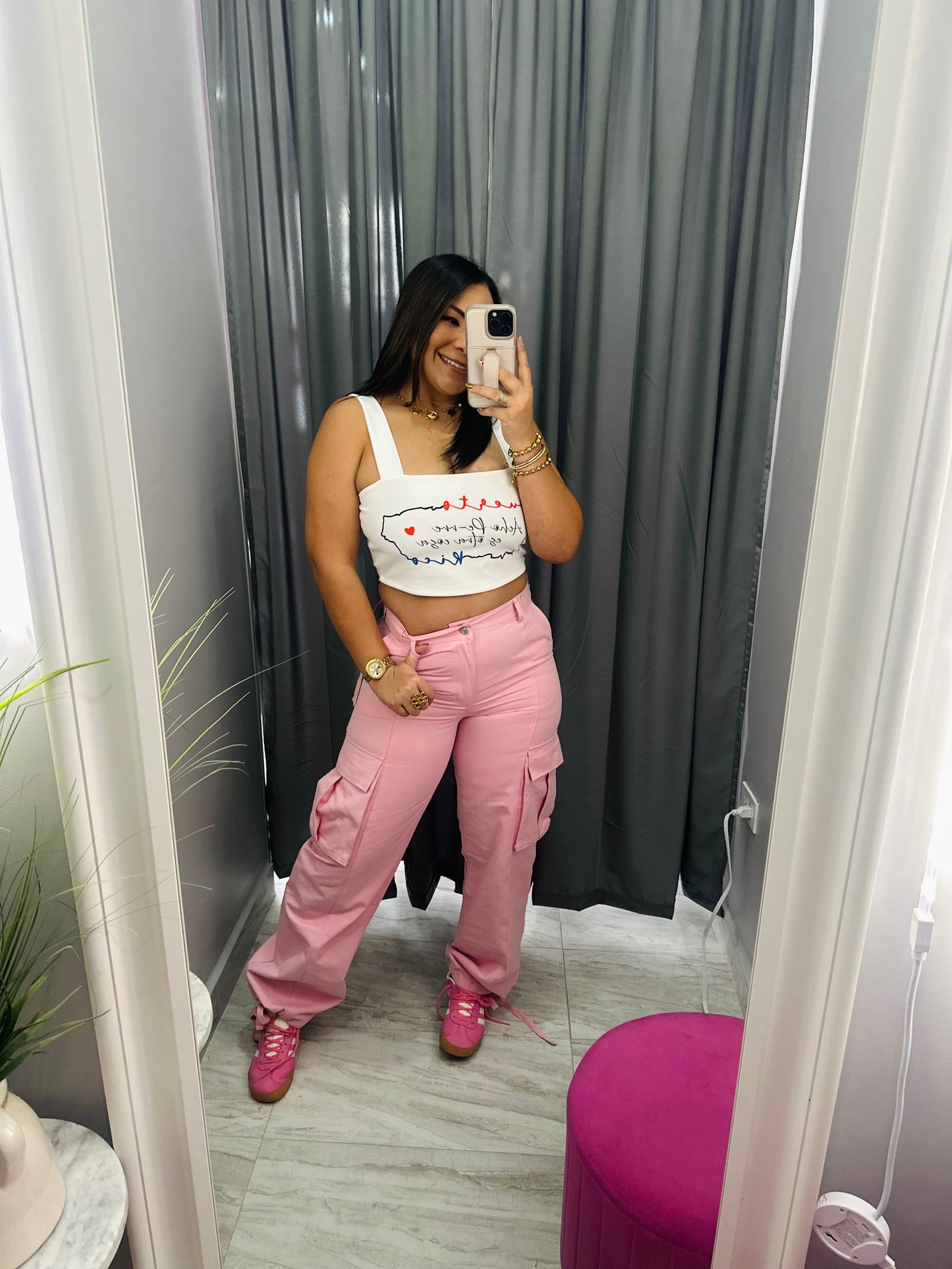 PINK CARGO PANT
