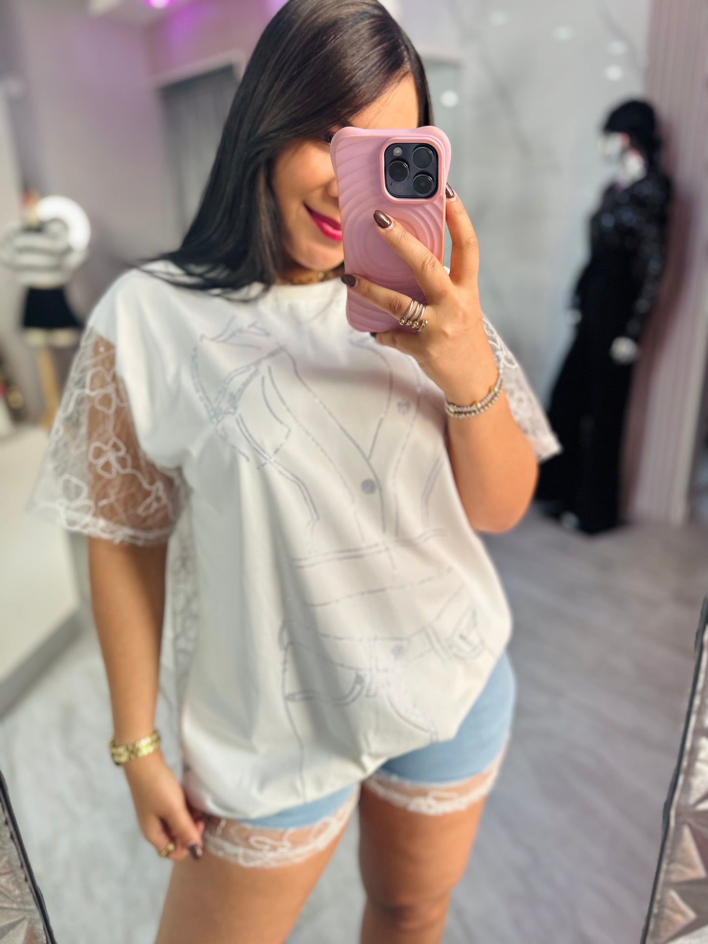 LACE TOP/ LACE SHORT