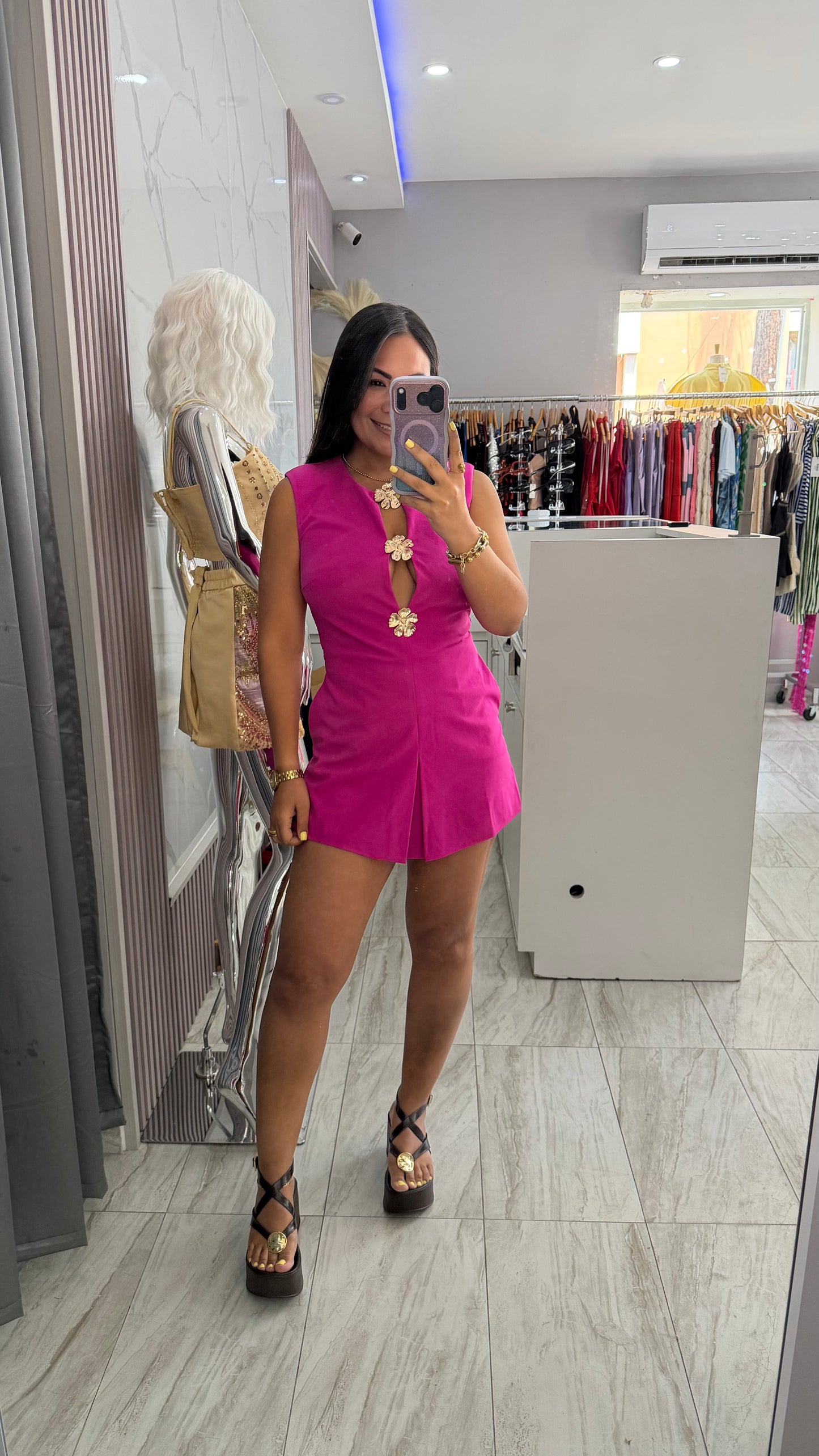 MAGENTA ROMPER