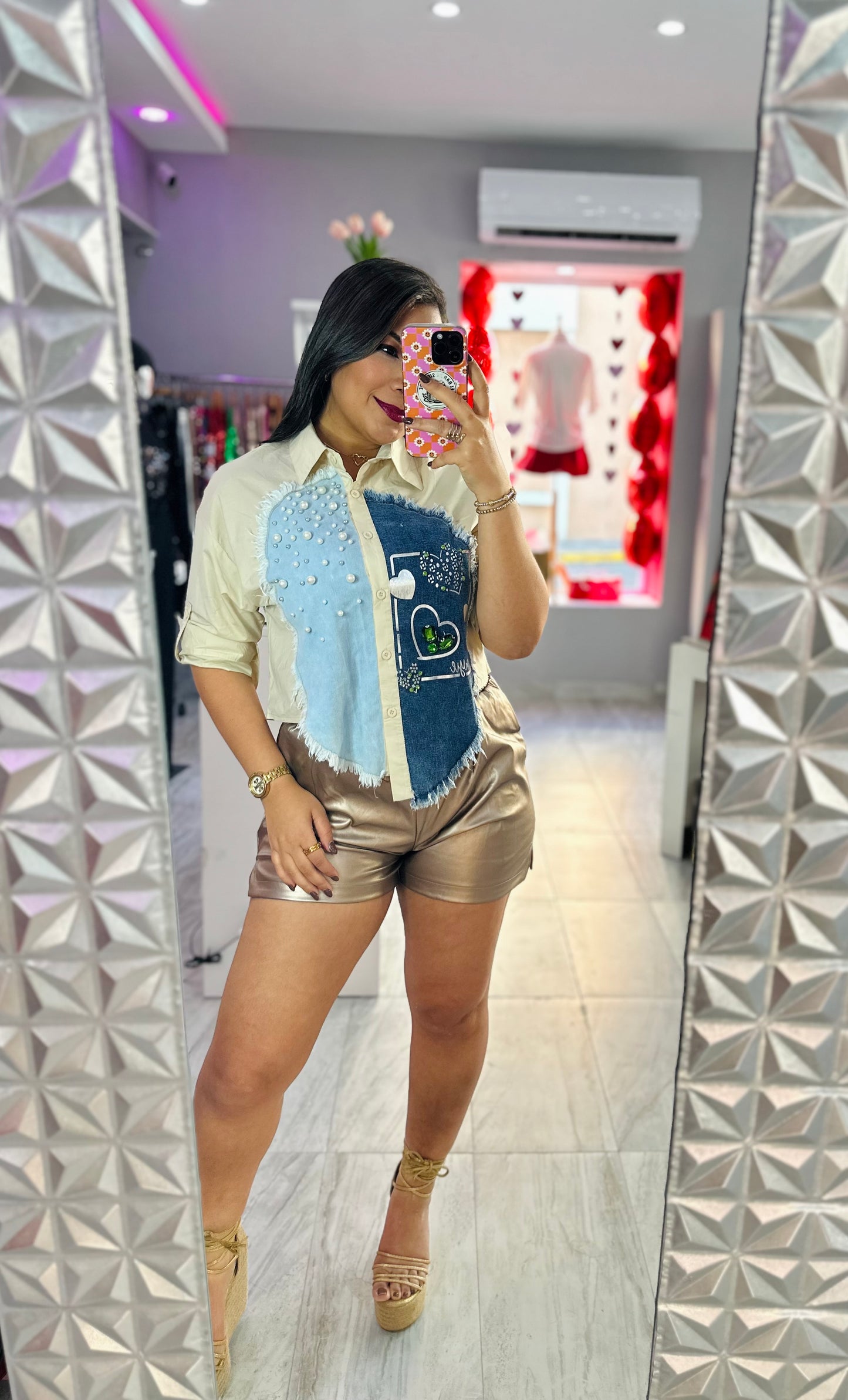 GOLD METALLIC SHORT