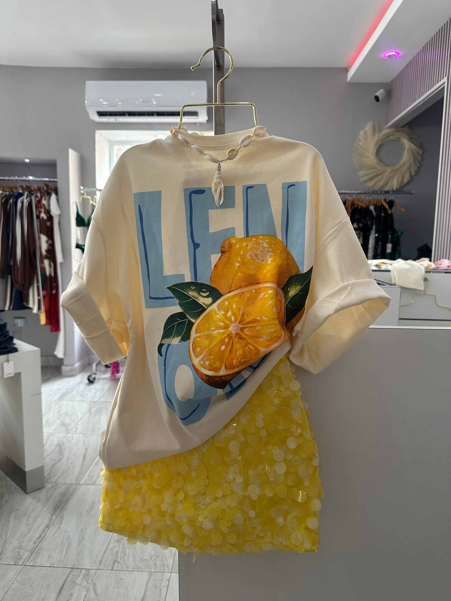 YELLOW SEQUIN SKIRT (SOLO FALDA)