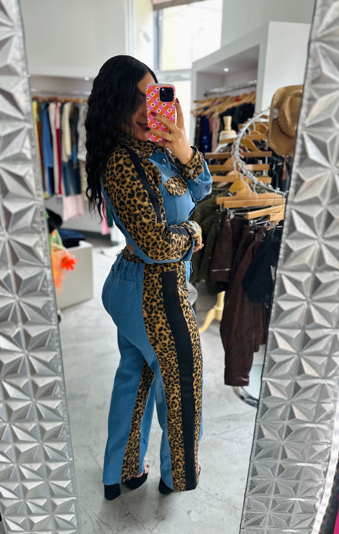 LEOPAD DENIM PANT