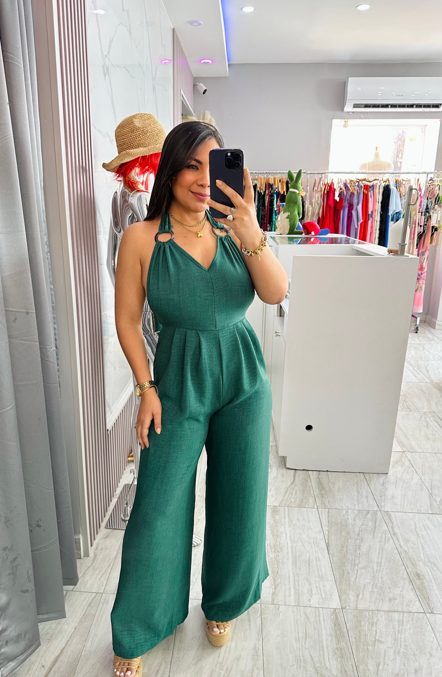 TEAL JUMPSUIT