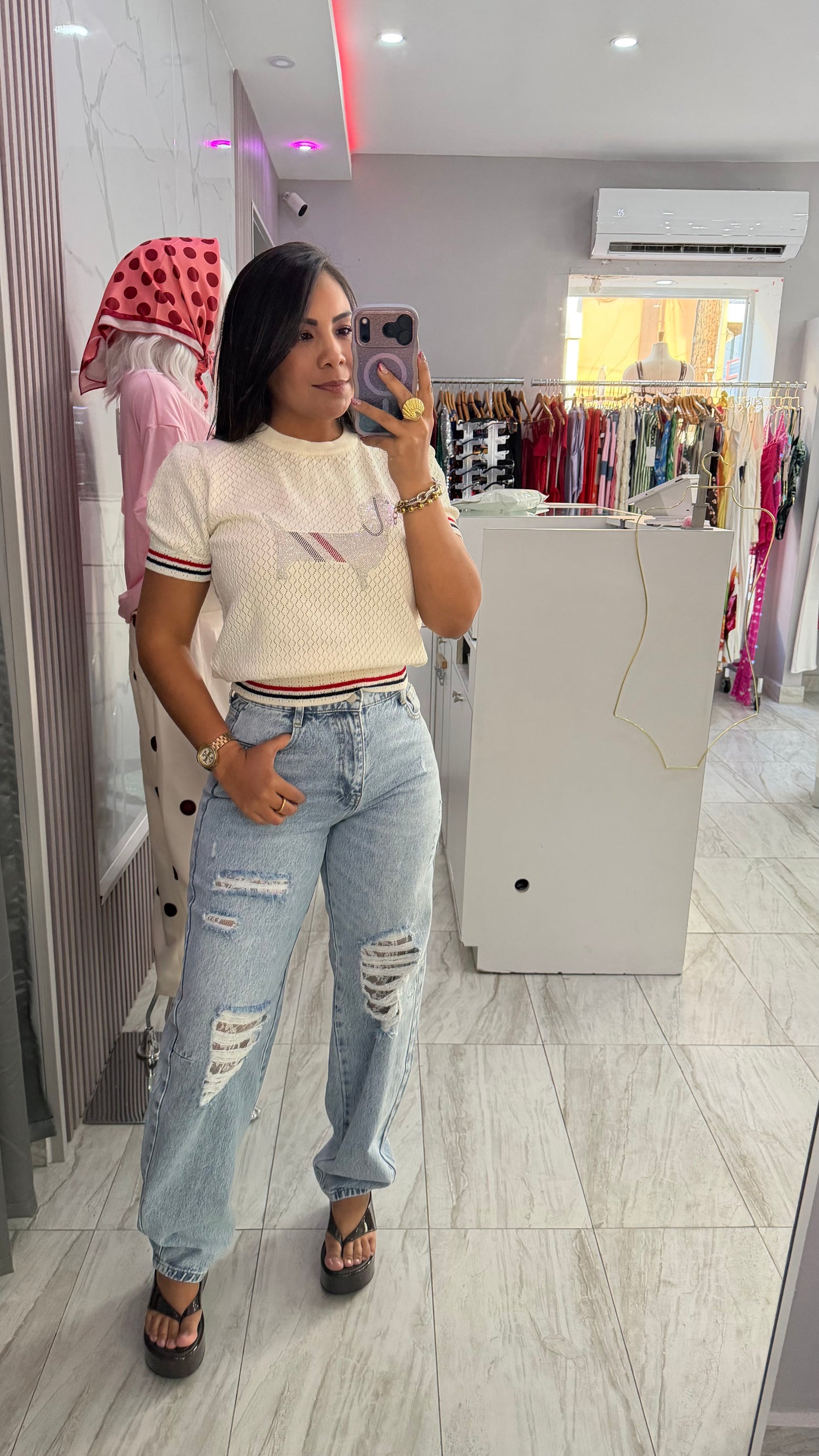 LARA SALCHICHA SWETTER TOP 2 COLORES
