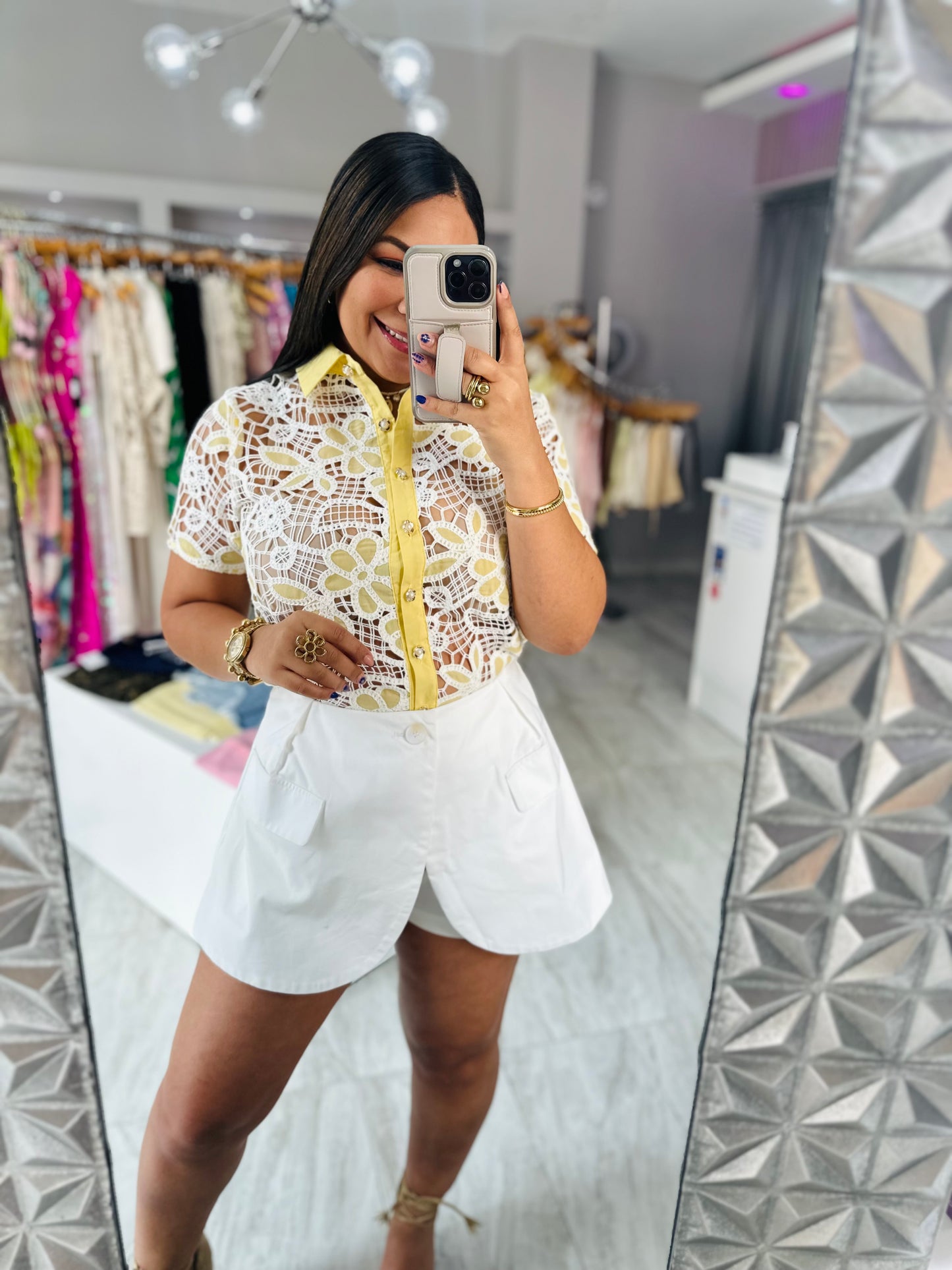 YELLOW FLOWER SHIRT