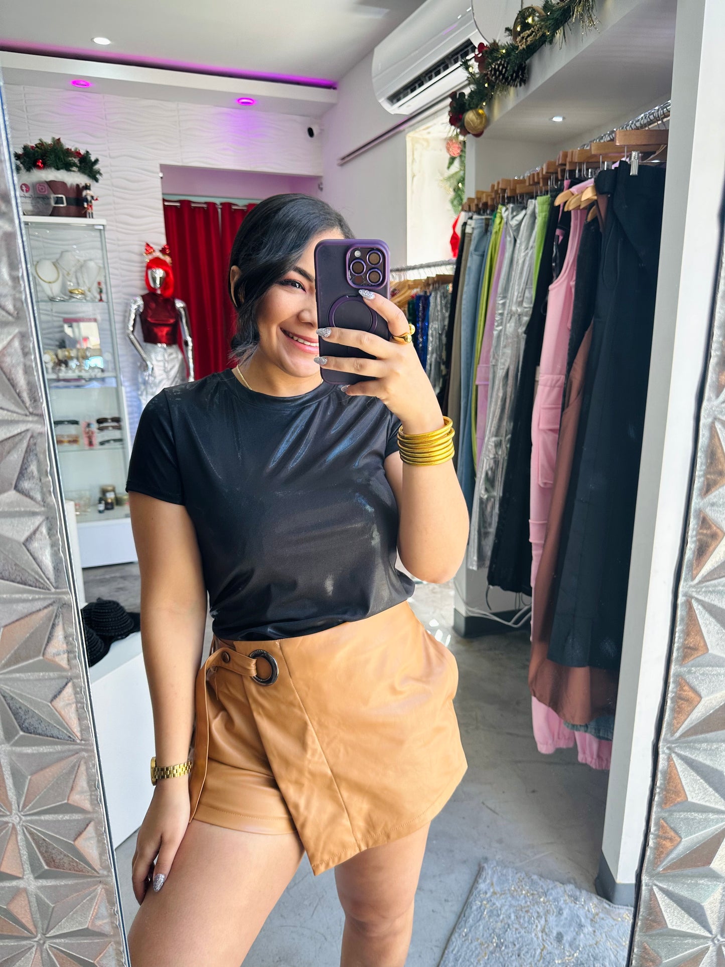 CAMEL SKORT