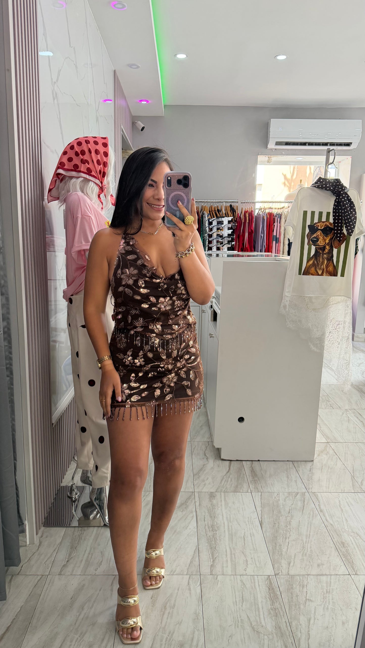 MARBELLA FRINGE MINI DRESS