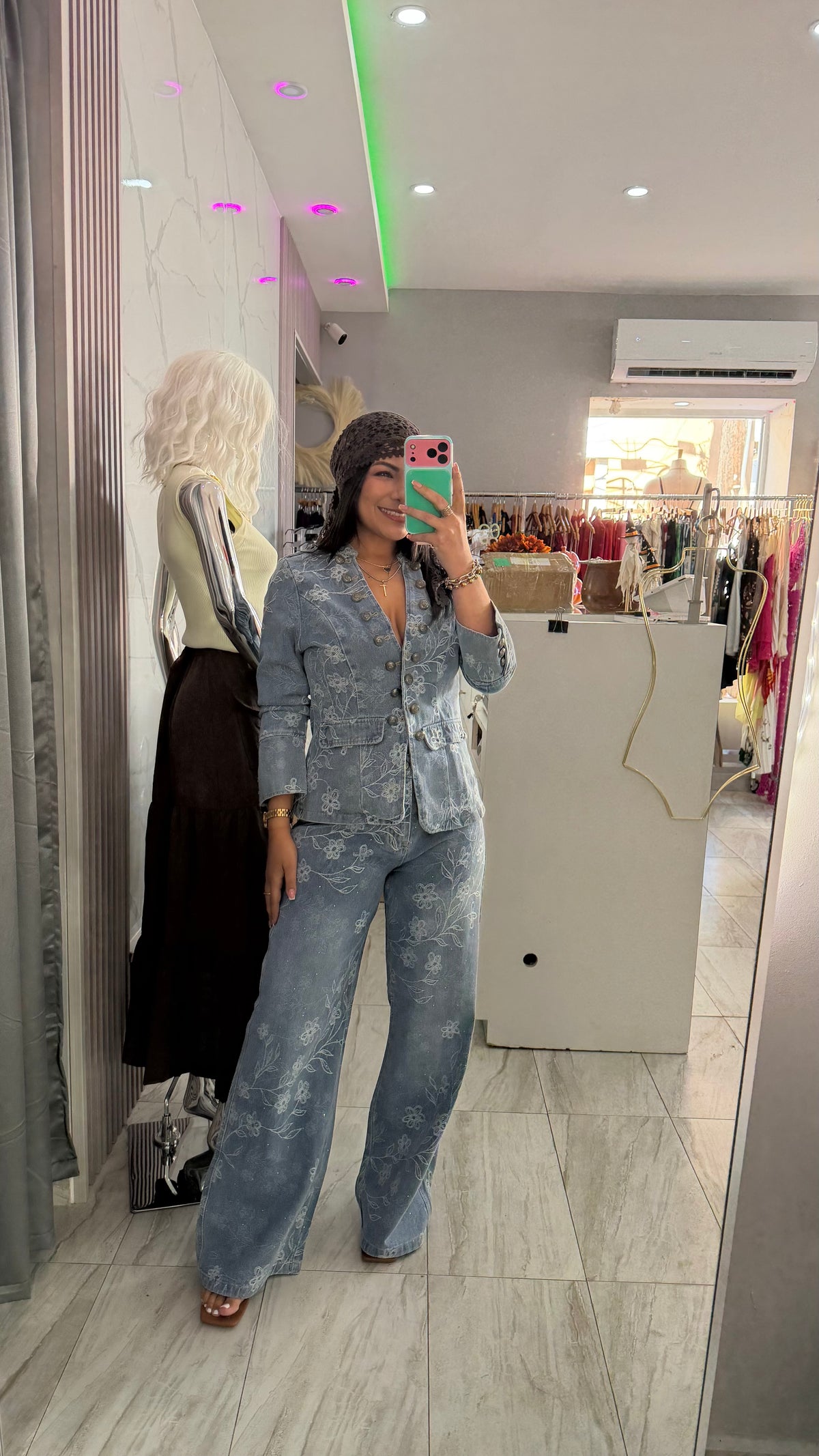 Flower denim Spark Jeans