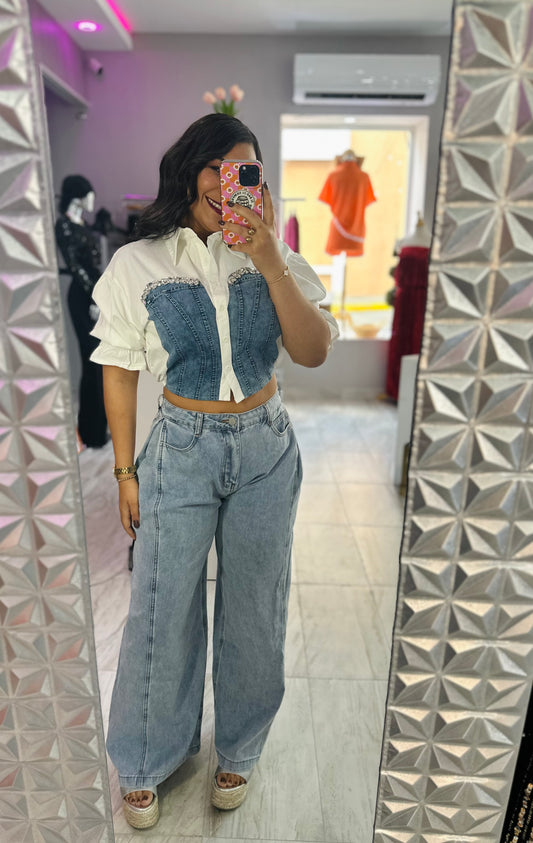 BRALETT DENIM SHIRT