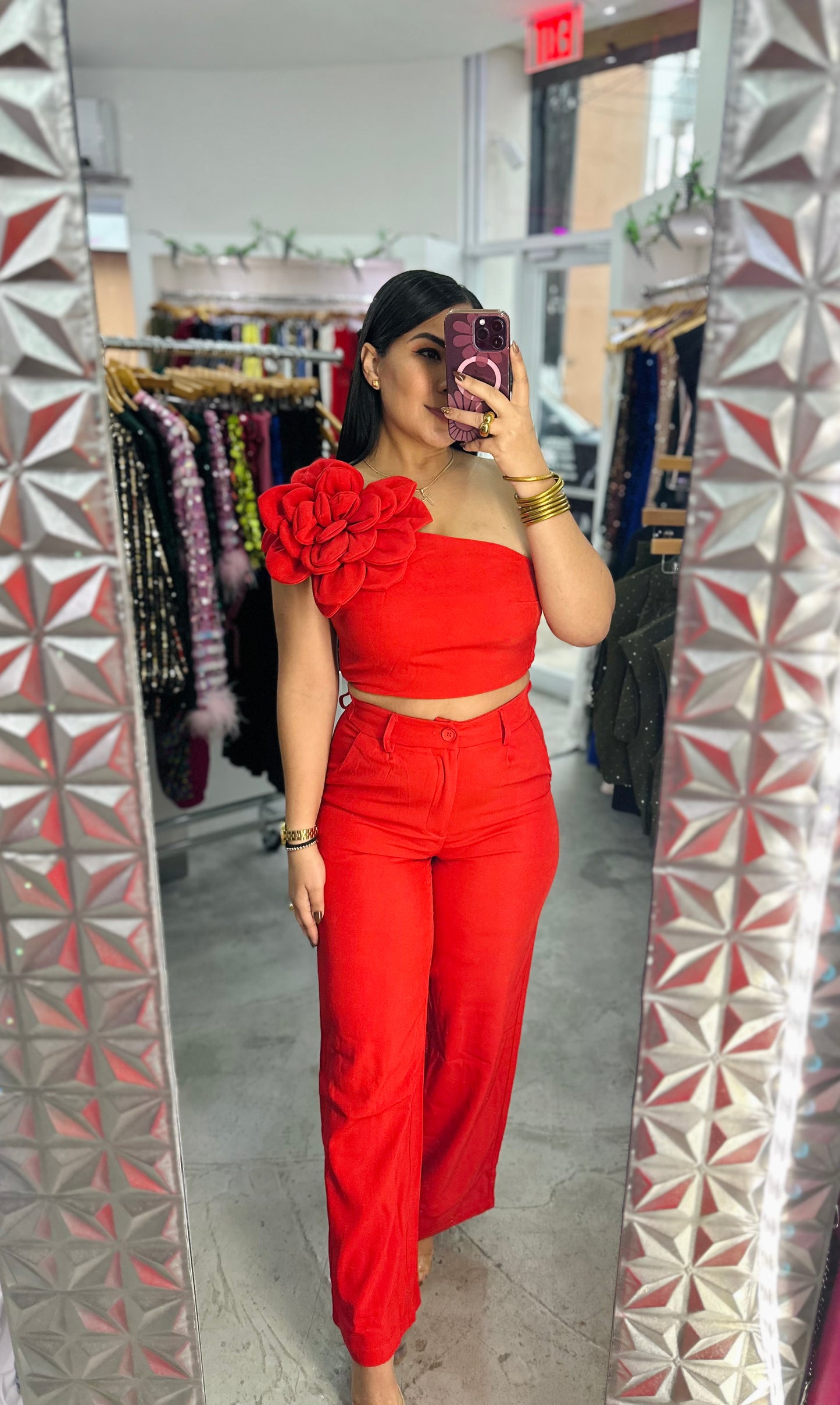 FLOWER BOMB RED SET