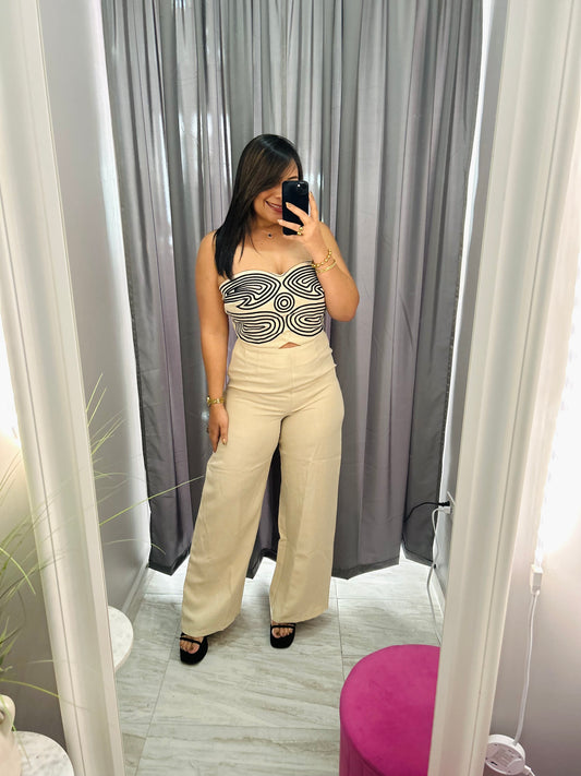 NATURAL NYLON JUMPSUIT