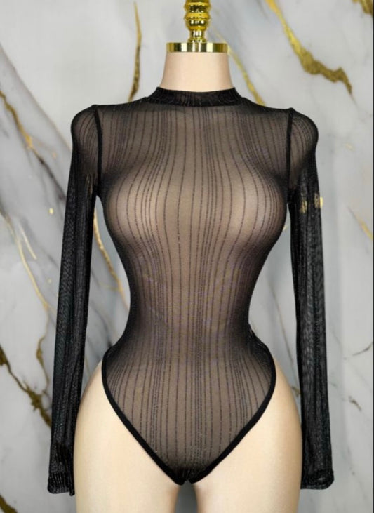 BODYSUIT NEGRO CON BRILLO