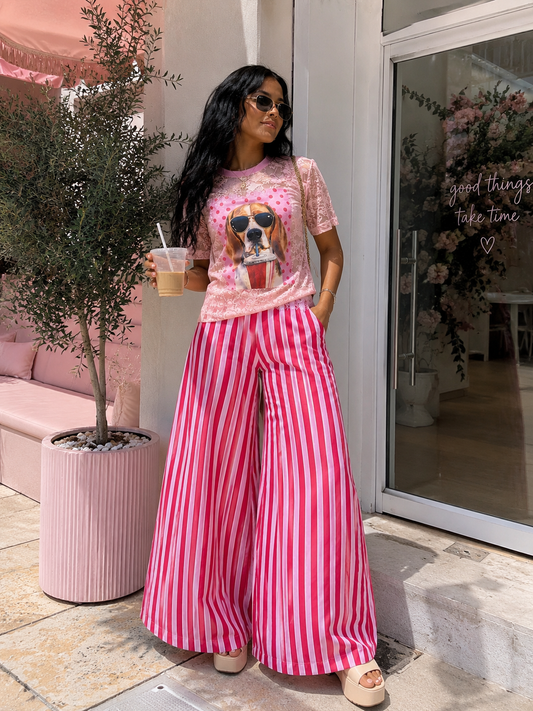 DOGGY PINK LACE TOP