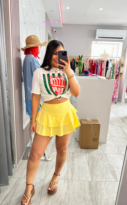 YELLOW SKORT