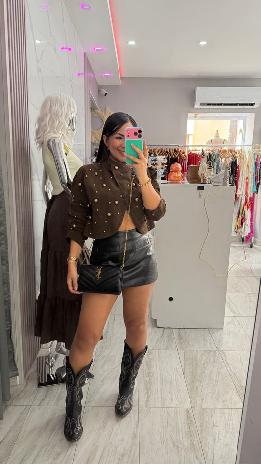CHOCOLATE DENIM JACKET